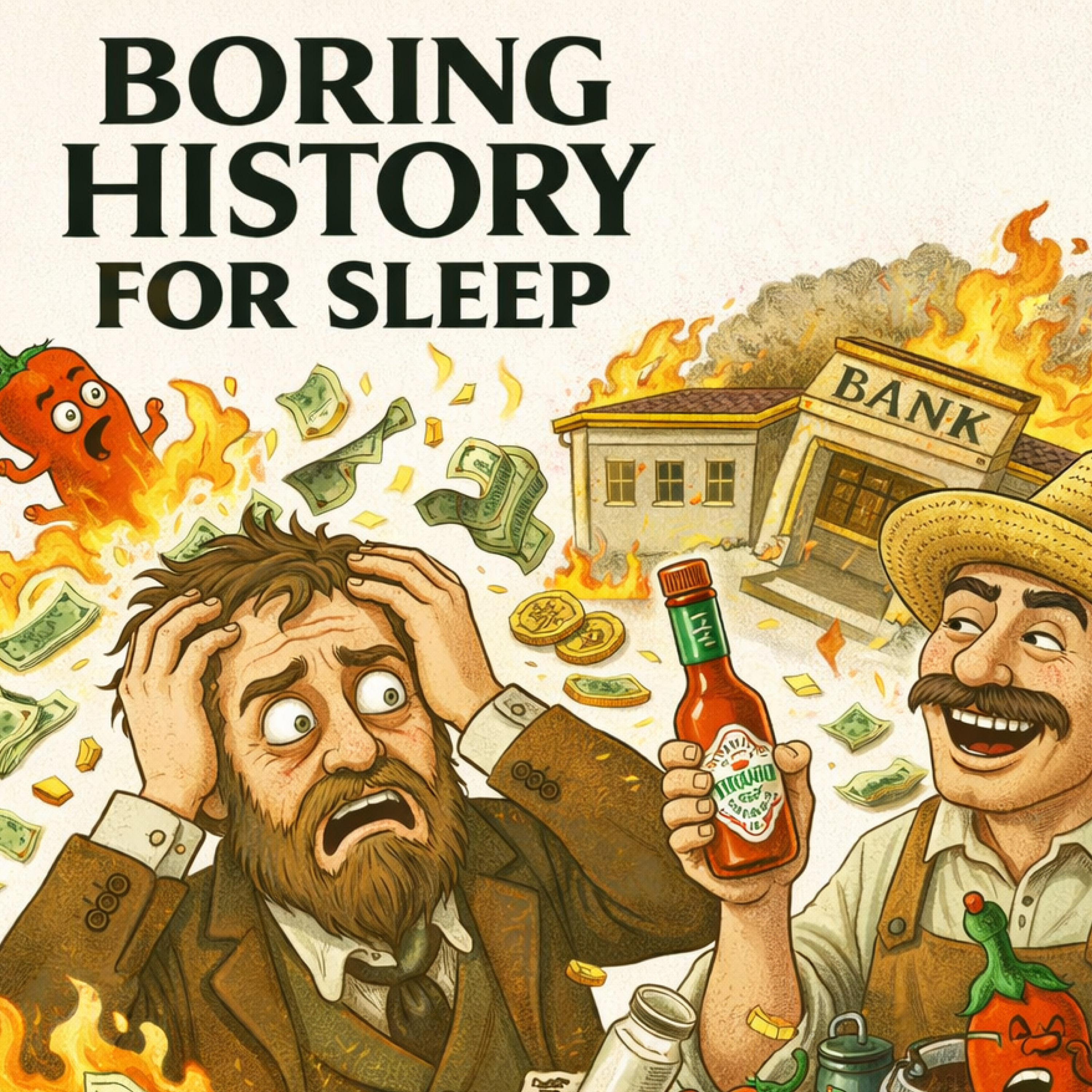 Cover art for the episode "The Ruined Banker Who Built a Billion-Dollar Empire 🌶️💰 | The Story of Edmund McIlhenny | Boring History For Sleep" from Boring History for Sleep
