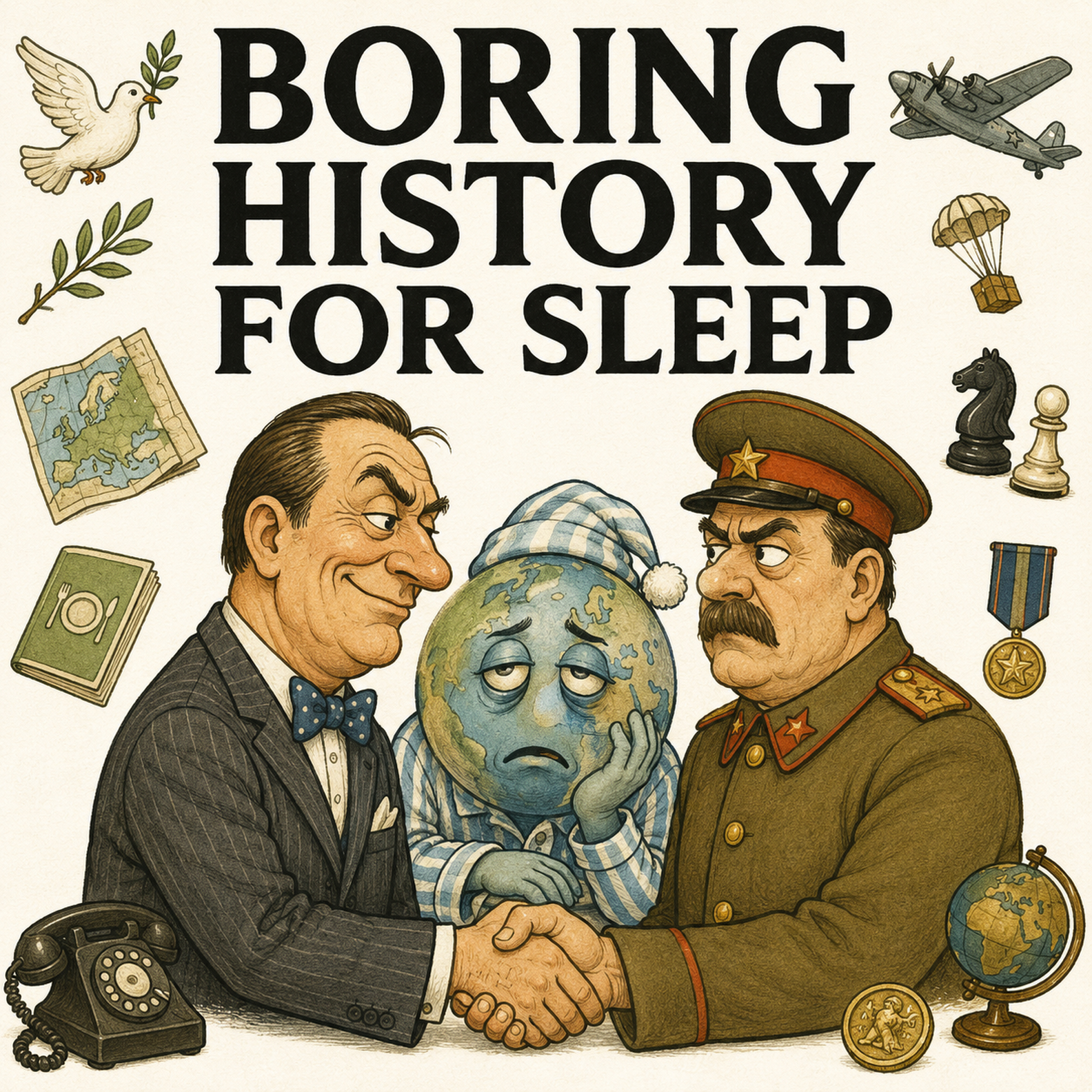 Cover art for the episode "From Victory to Fear: How World War II Created the Cold War 🌍❄️ | The Hidden Years That Changed the World | Boring History For Sleep" from Boring History for Sleep