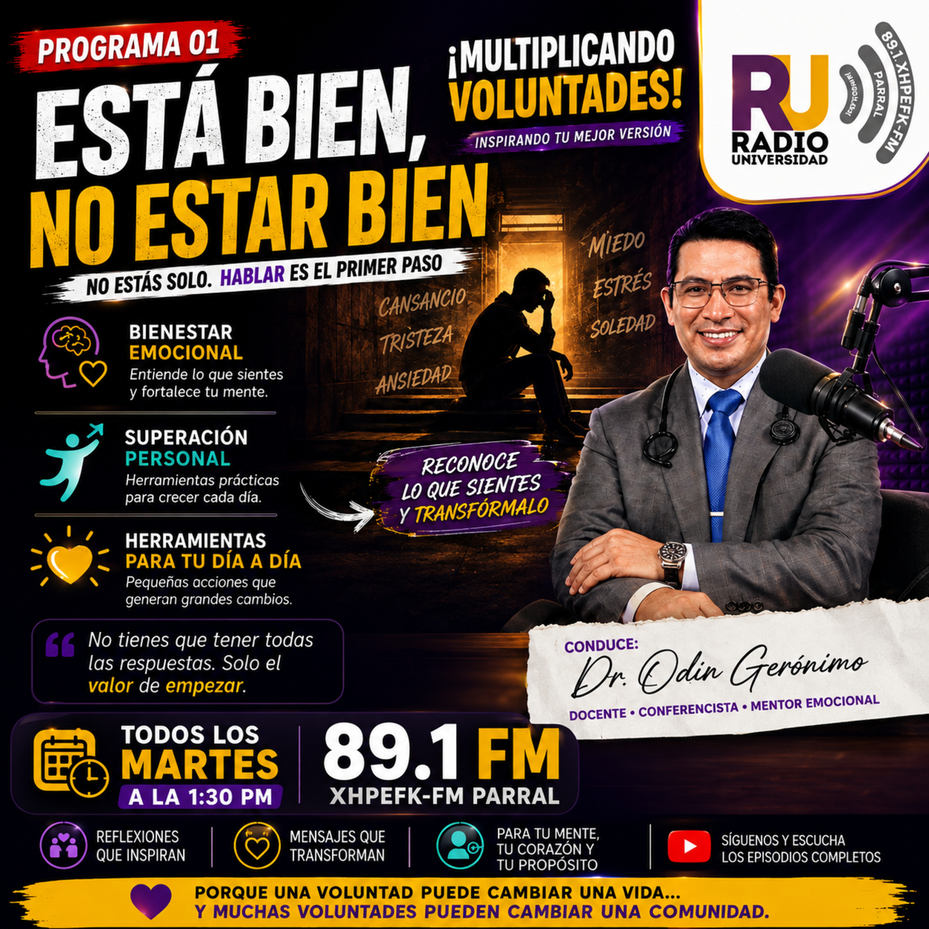 ESTÁ BIEN, NO ESTAR BIEN | El primer paso para sentirte mejor | MULTIPLICANDO VOLUNTADES RADIO#01 episode artwork