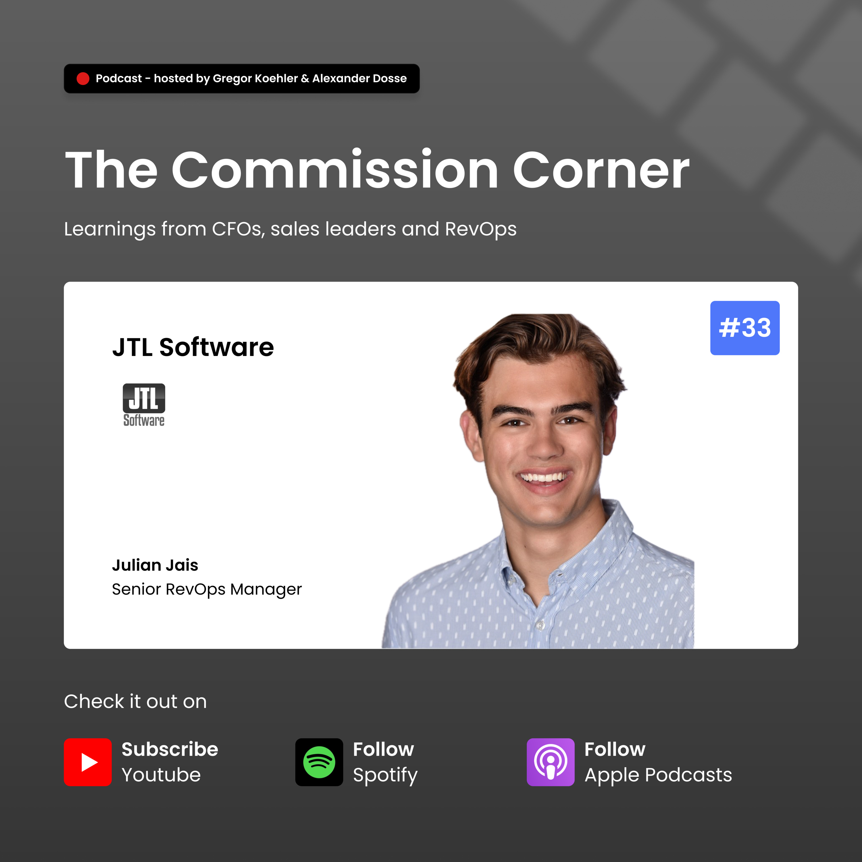 🇩🇪 #33 - Wie RevOps in einer neu entstehenden Unternehmensgruppe aussieht, mit ⁠Julian Jais⁠ von ⁠JTL-Software-GmbH episode artwork
