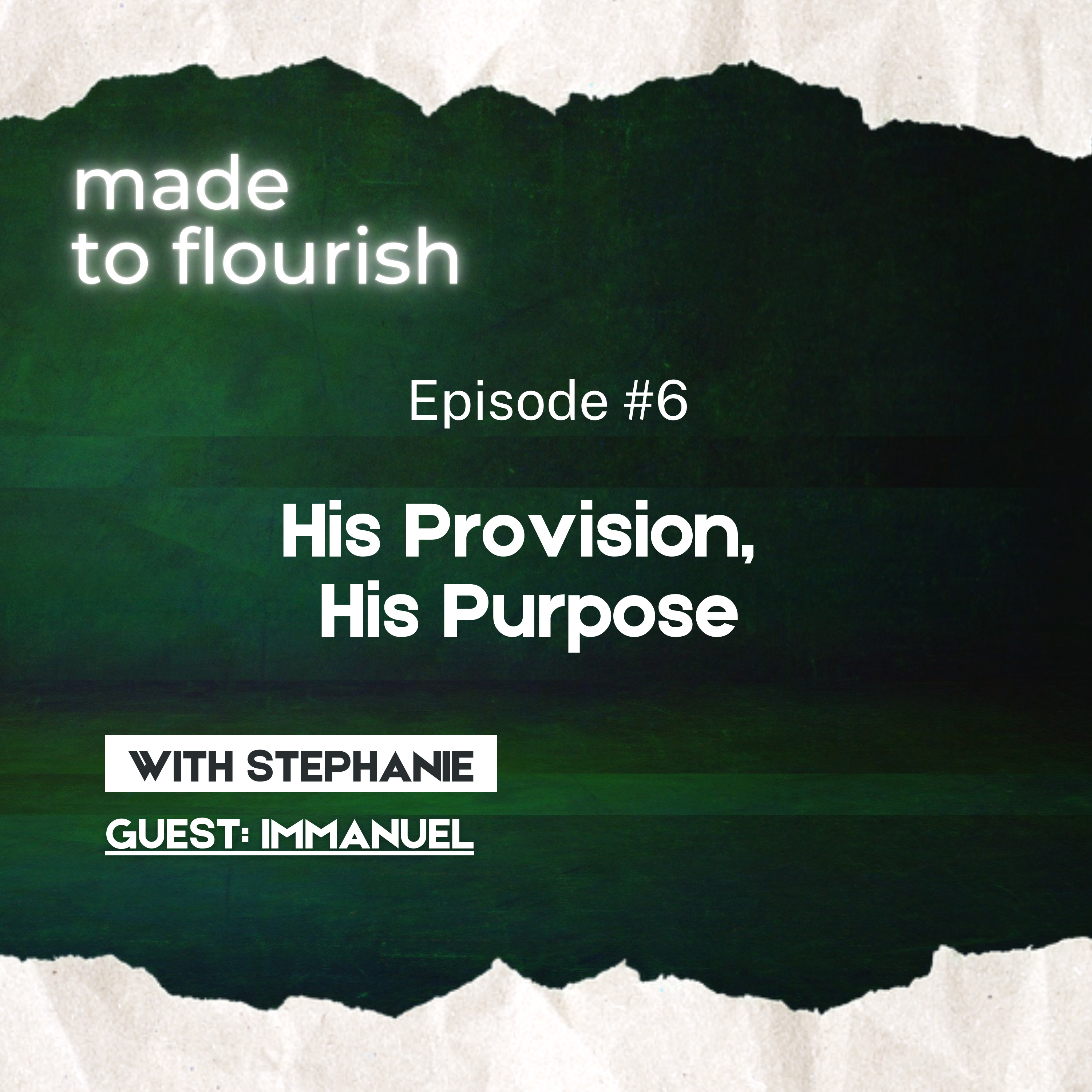 His Provision, His Purpose.