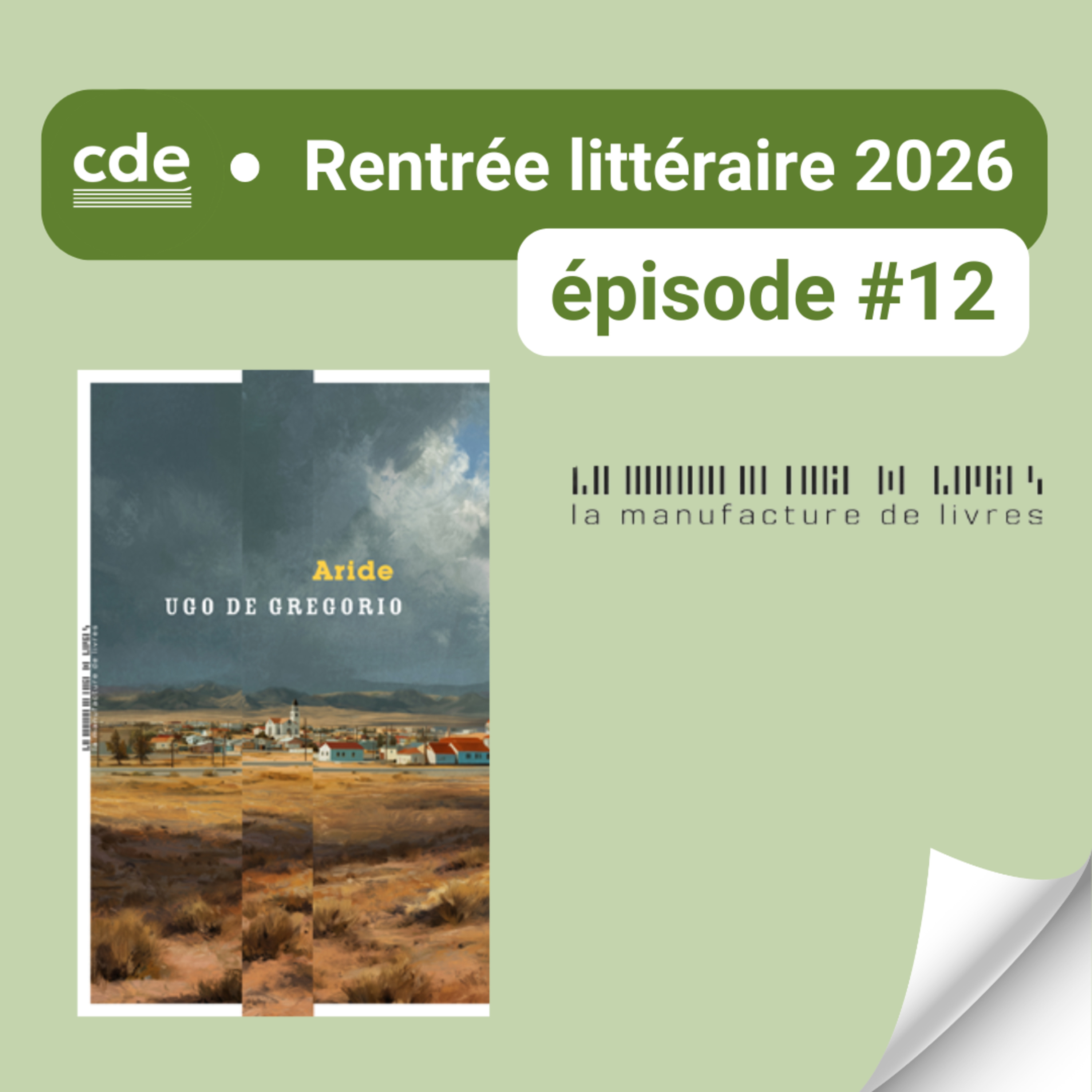 E12 - "Aride" d'Ugo de Gregorio - LA MANUFACTURE DE LIVRES