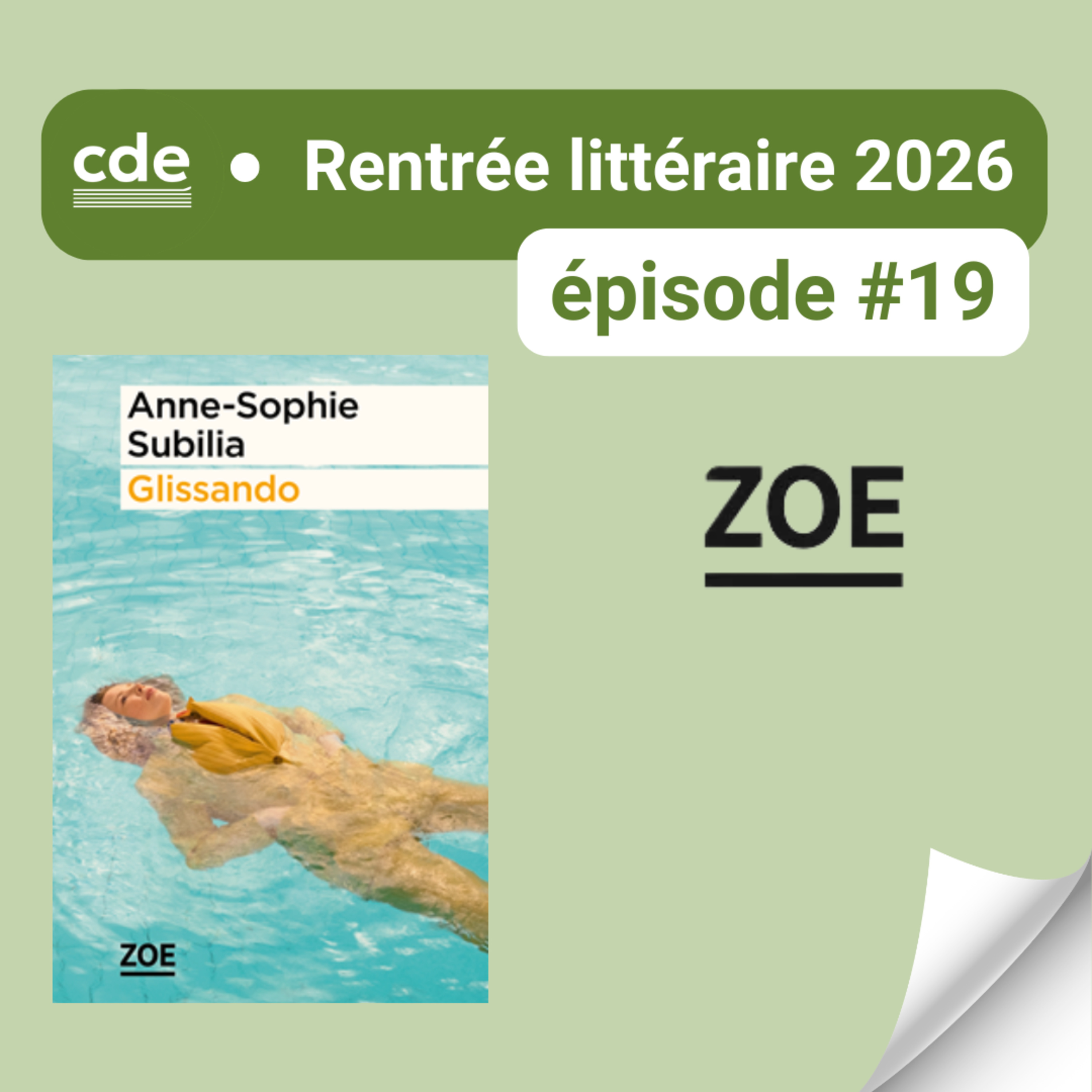 E19 - "Glissando", d'Anne-Sophie Subilia - EDITIONS ZOE