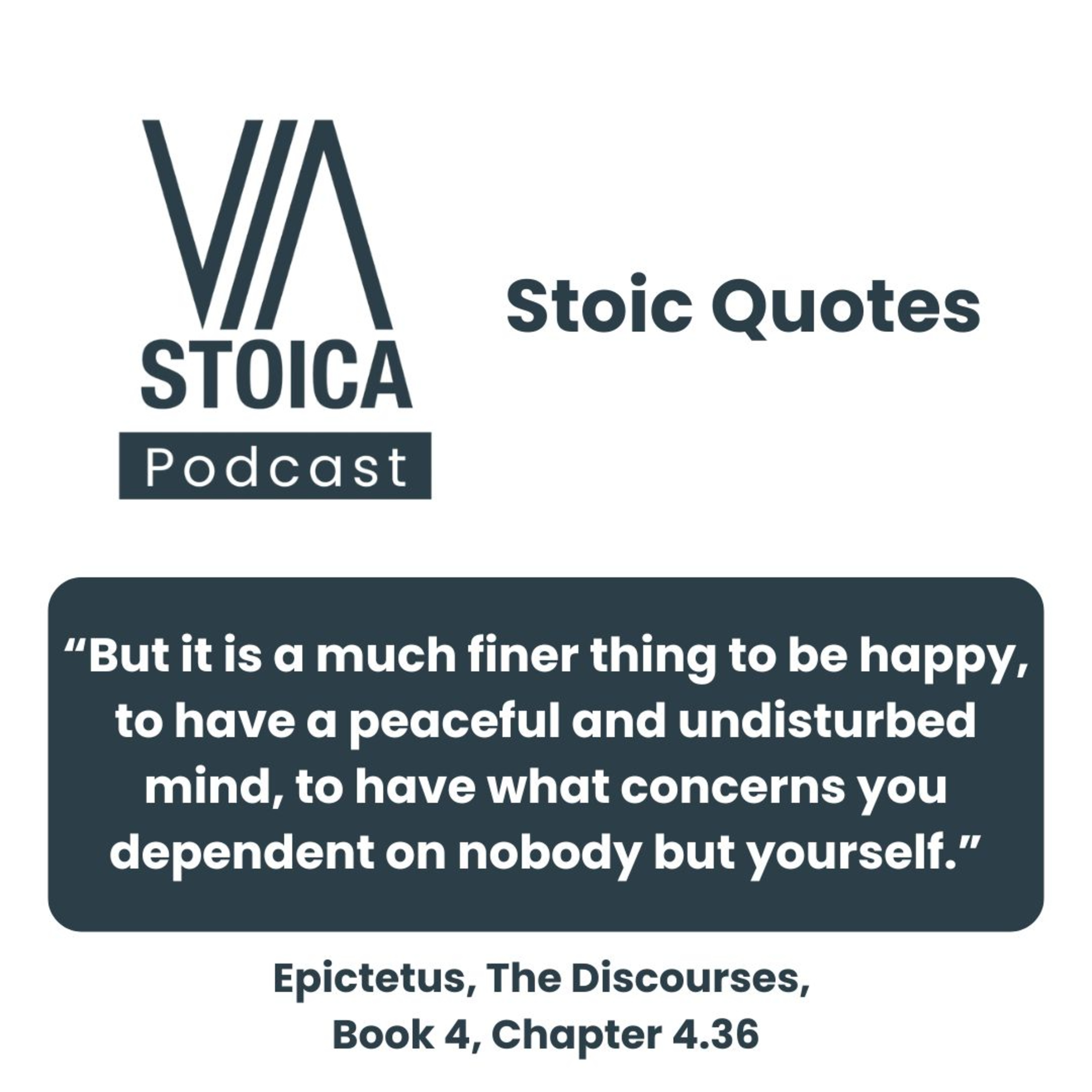 Stoic Quote: A Peaceful Mind Depends on You Alone