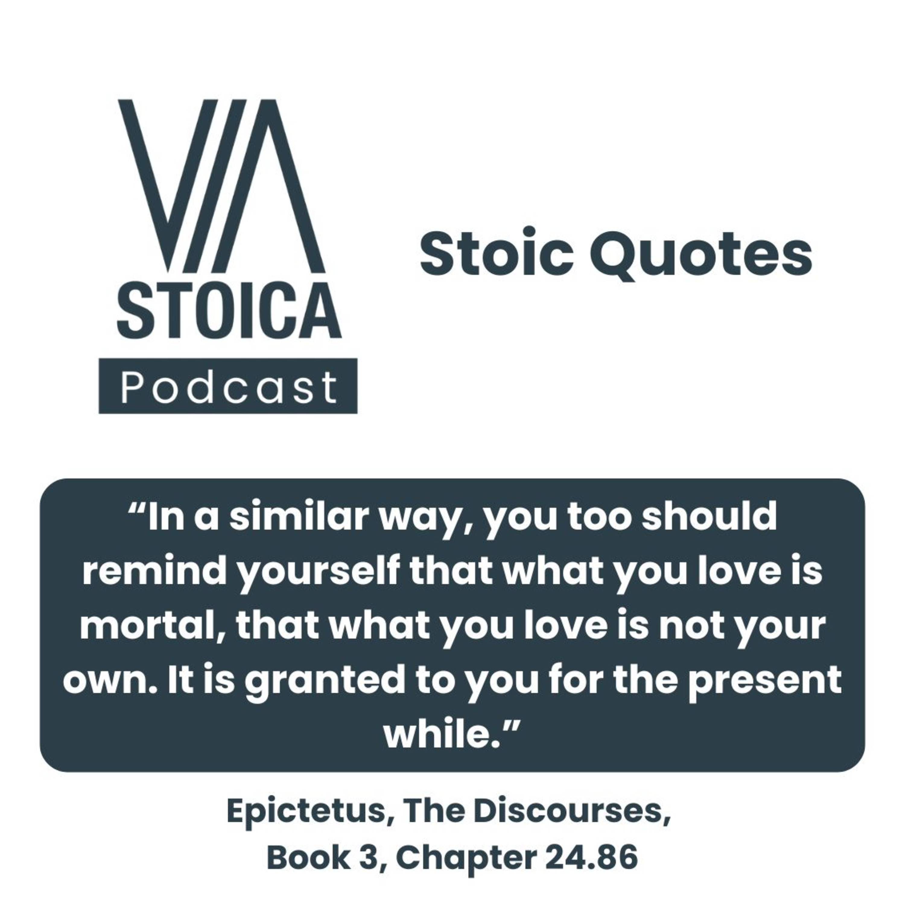 Stoic Quote: Nothing Is Ours Forever: Epictetus on Desire, Gratitude, and Letting Go episode artwork