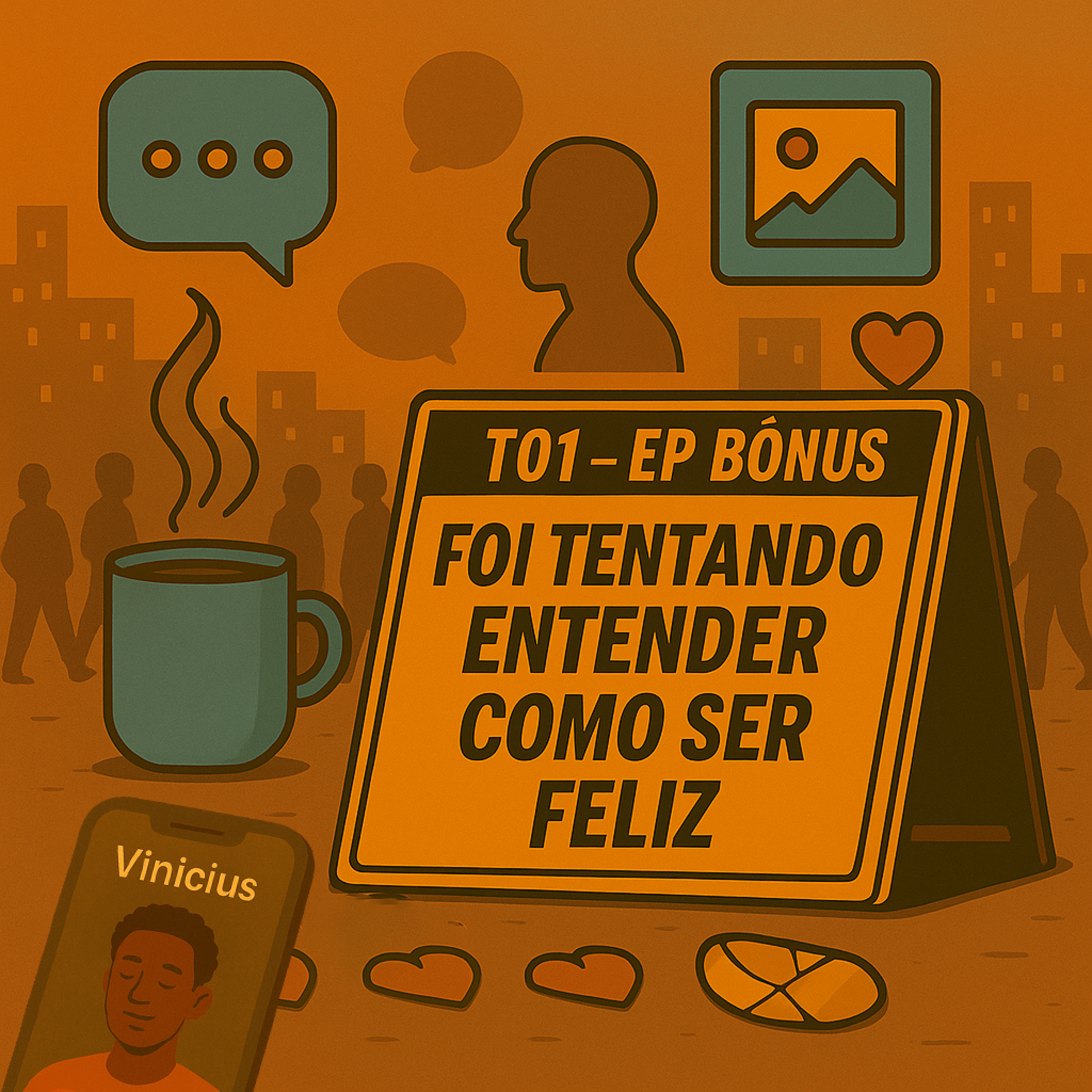 Foi tentando ser feliz (desculpe todos os transtornos)