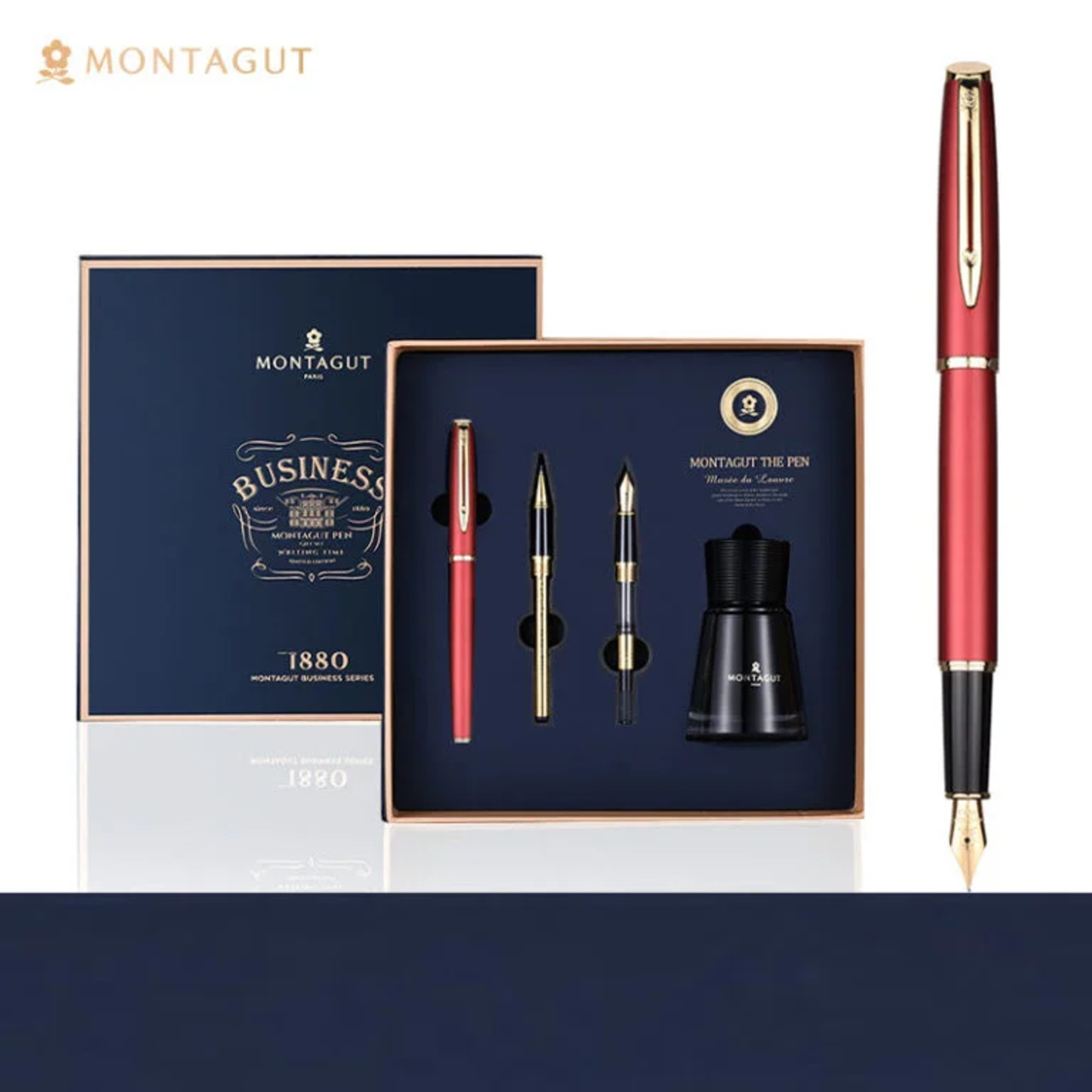 Bút ký tên Montagut 086 chính hãng màu đỏ làm quà tặng doanh nghiệp episode artwork