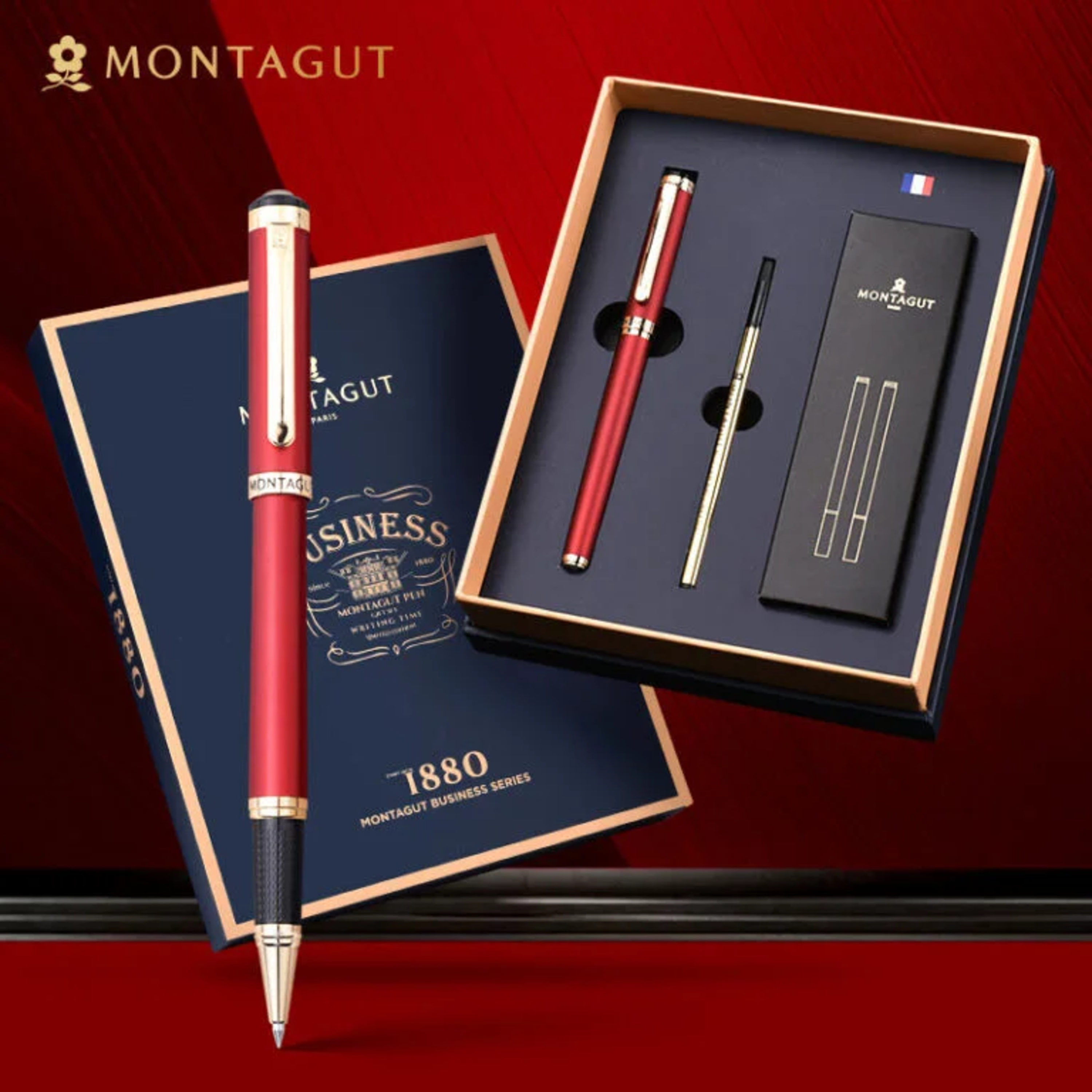 Bút ký Montagut 088 chính hãng màu đỏ làm quà tặng doanh nghiệp episode artwork