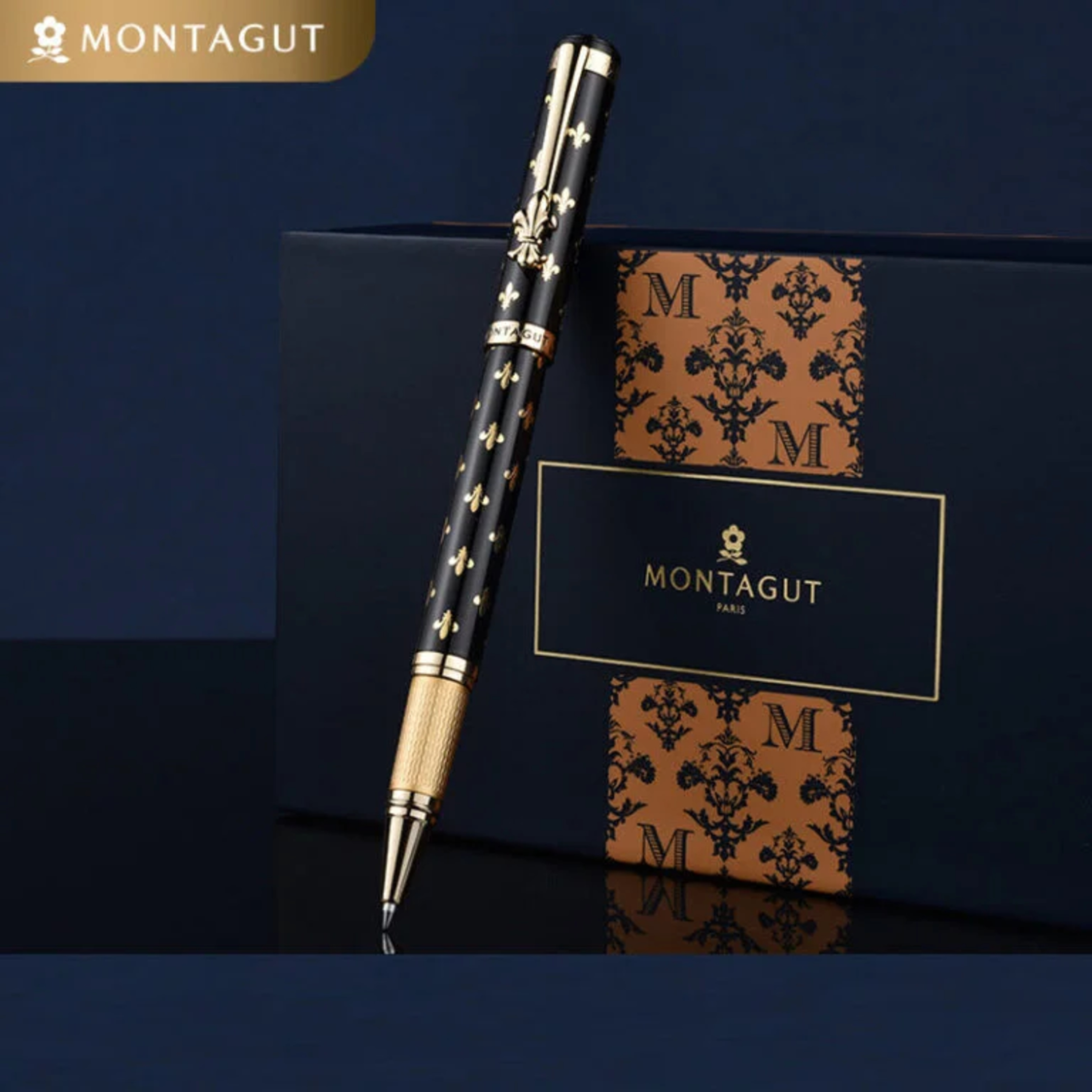 Bút bi ký tên Montagut họa tiết Monogram màu đen episode artwork