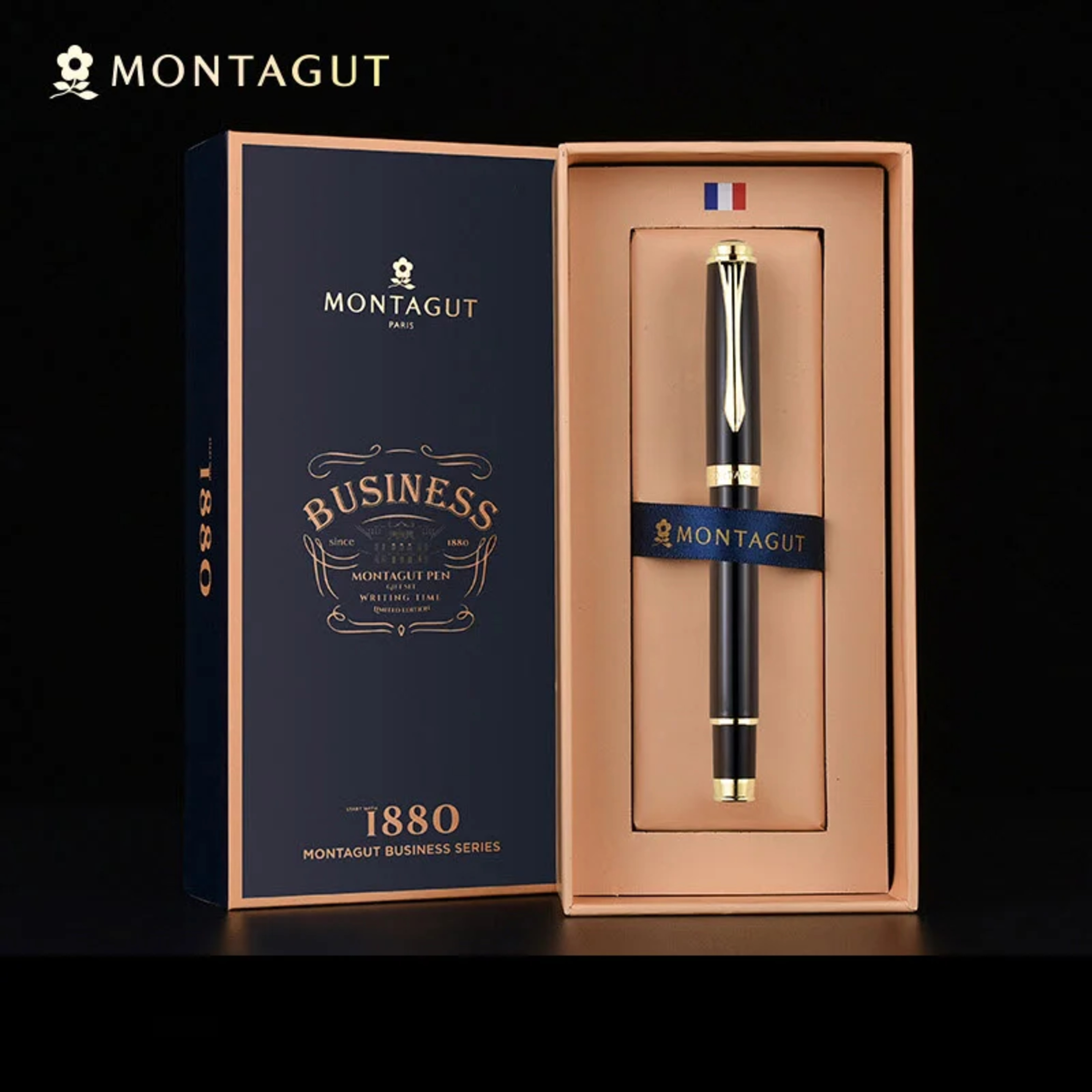 Quà tặng doanh nghiệp - Bút máy ký tên Montagut MT150 Carbon màu đen episode artwork
