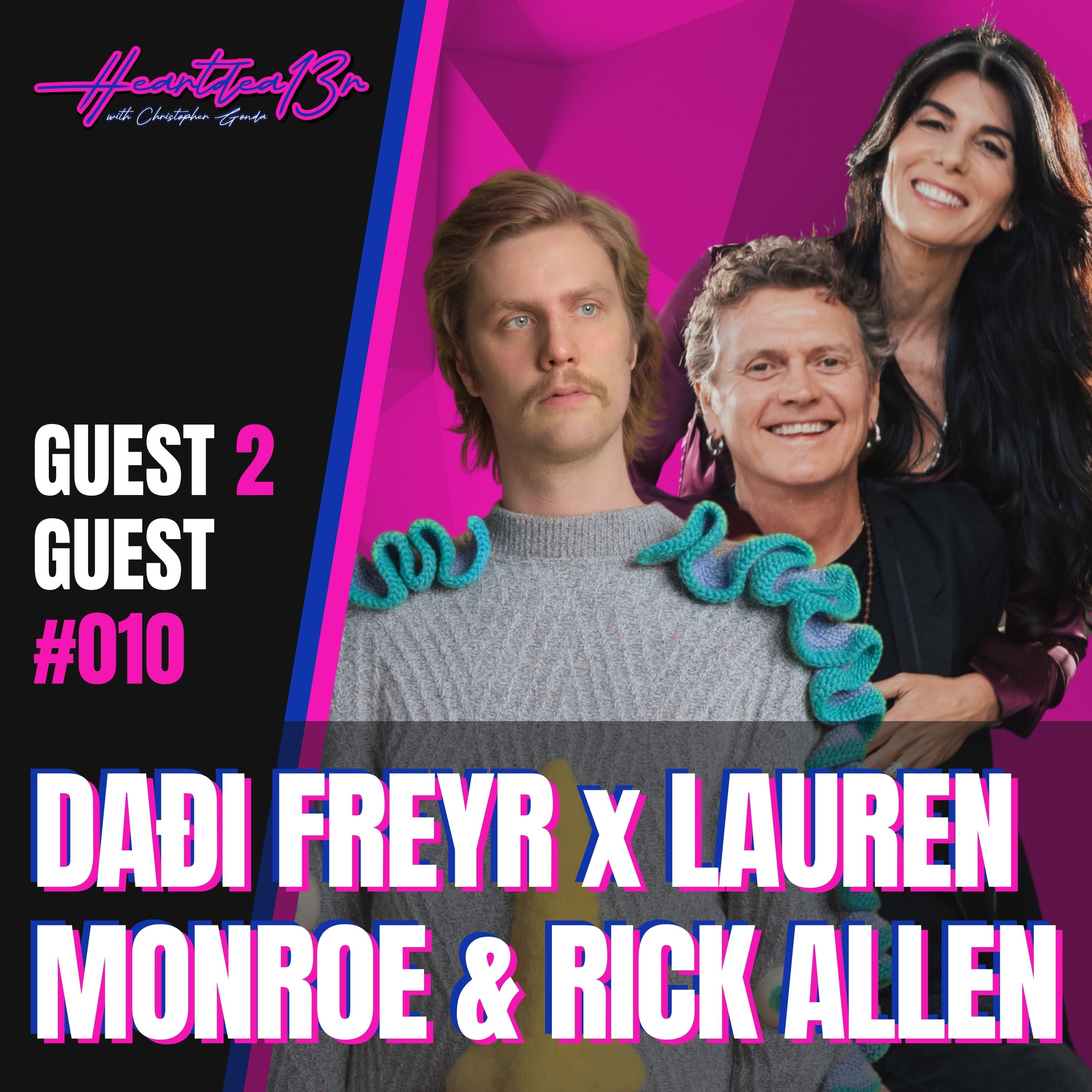 Daði Freyr x Lauren Monroe & Rick Allen on AI and Artistic Creation // guest 2 guest #010 episode artwork