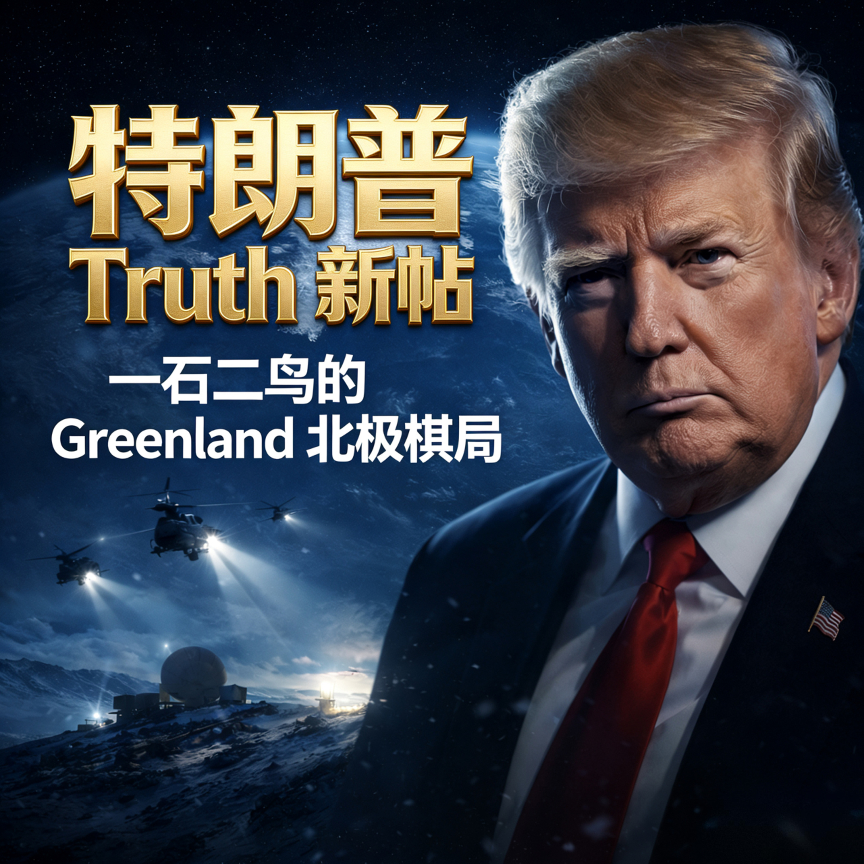 特朗普 Truth 新帖：一石二鸟的 Greenland 北极棋局 episode artwork