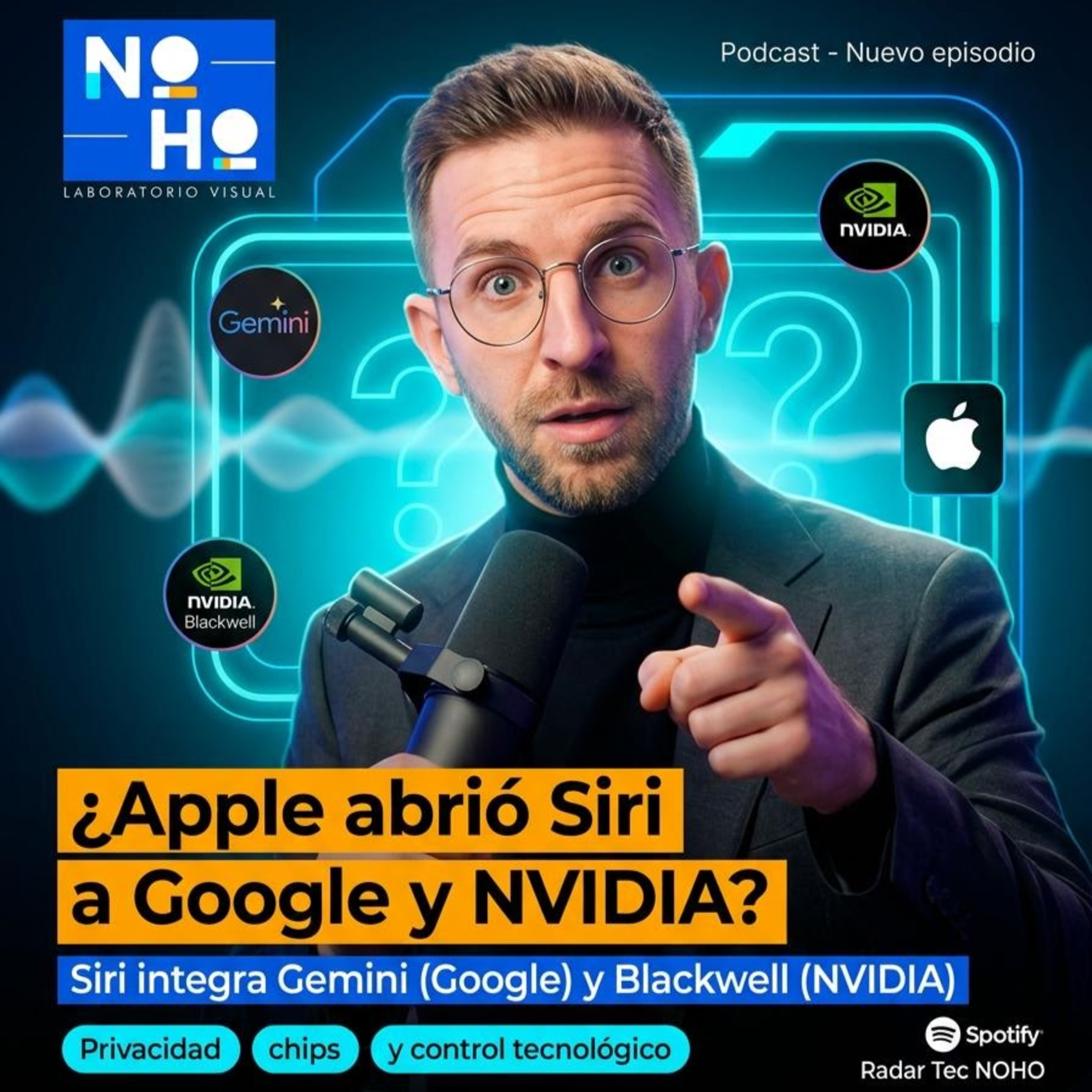 Apple rompe el jardín: Siri se integra con Google y NVIDIA | Noticias de Tech | Radar Tec NOHO Podcast episode artwork