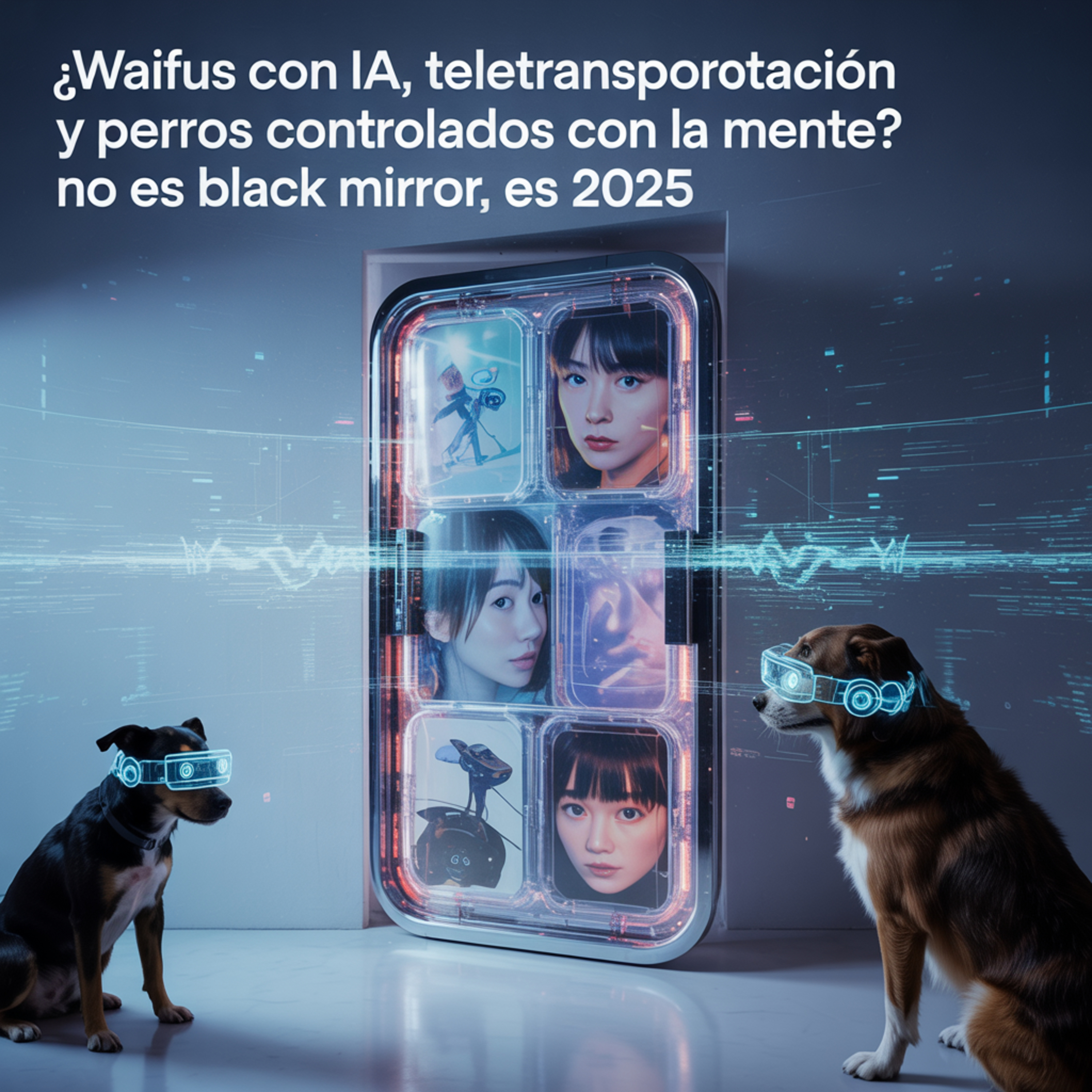 ¿Waifus con IA, teletransportación y perros controlados con la mente? No es Black Mirror, es 2025 episode artwork