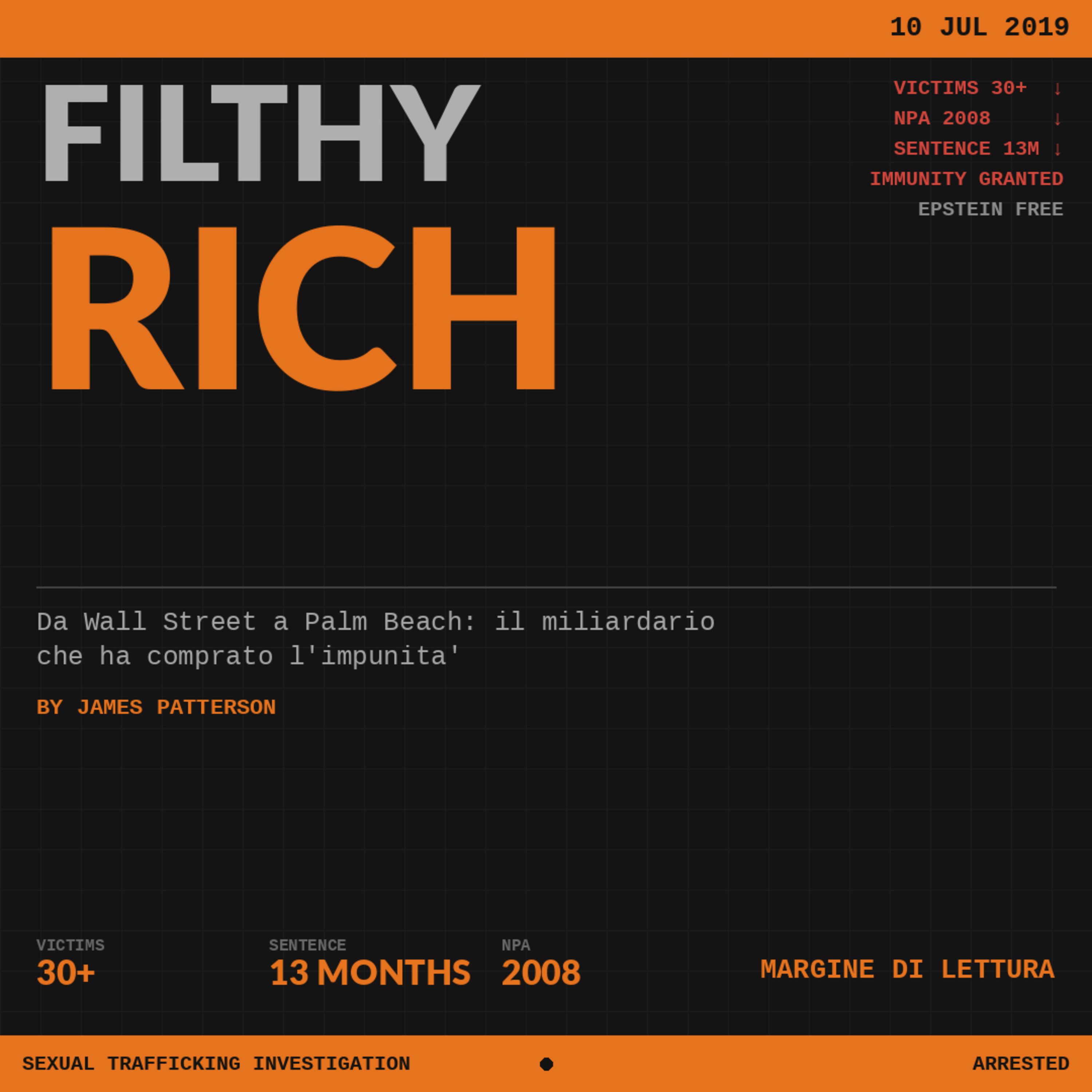 Filthy Rich - Da Wall Street a Palm Beach, il miliardario che ha comprato l'immunità I Margine di Lettura episode artwork