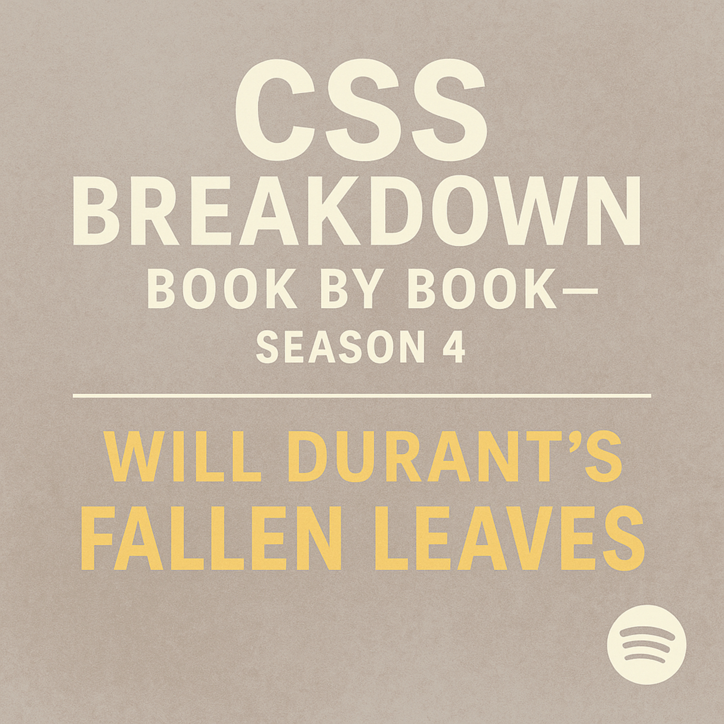 CSS Breakdown: Book by Book