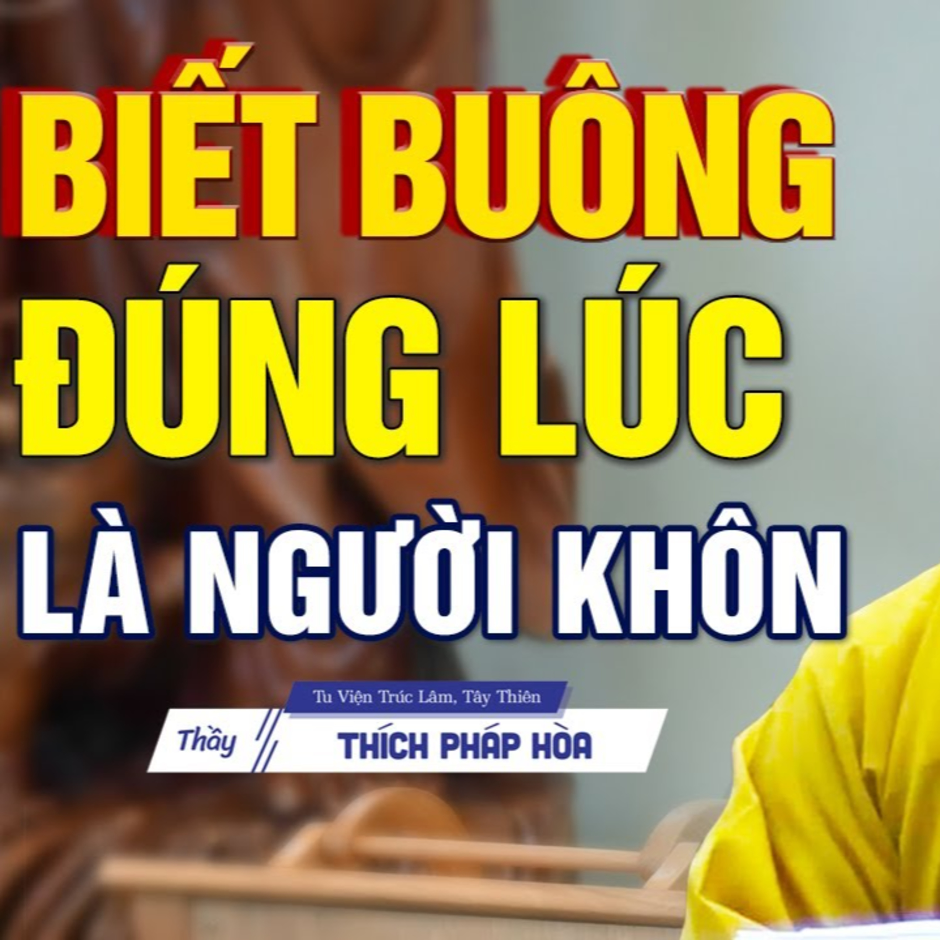 Biết thời điểm nào nên Buông Bỏ là cái thấy khôn ngoan của người hiểu Đạo - Thầy Thích Pháp Hòa