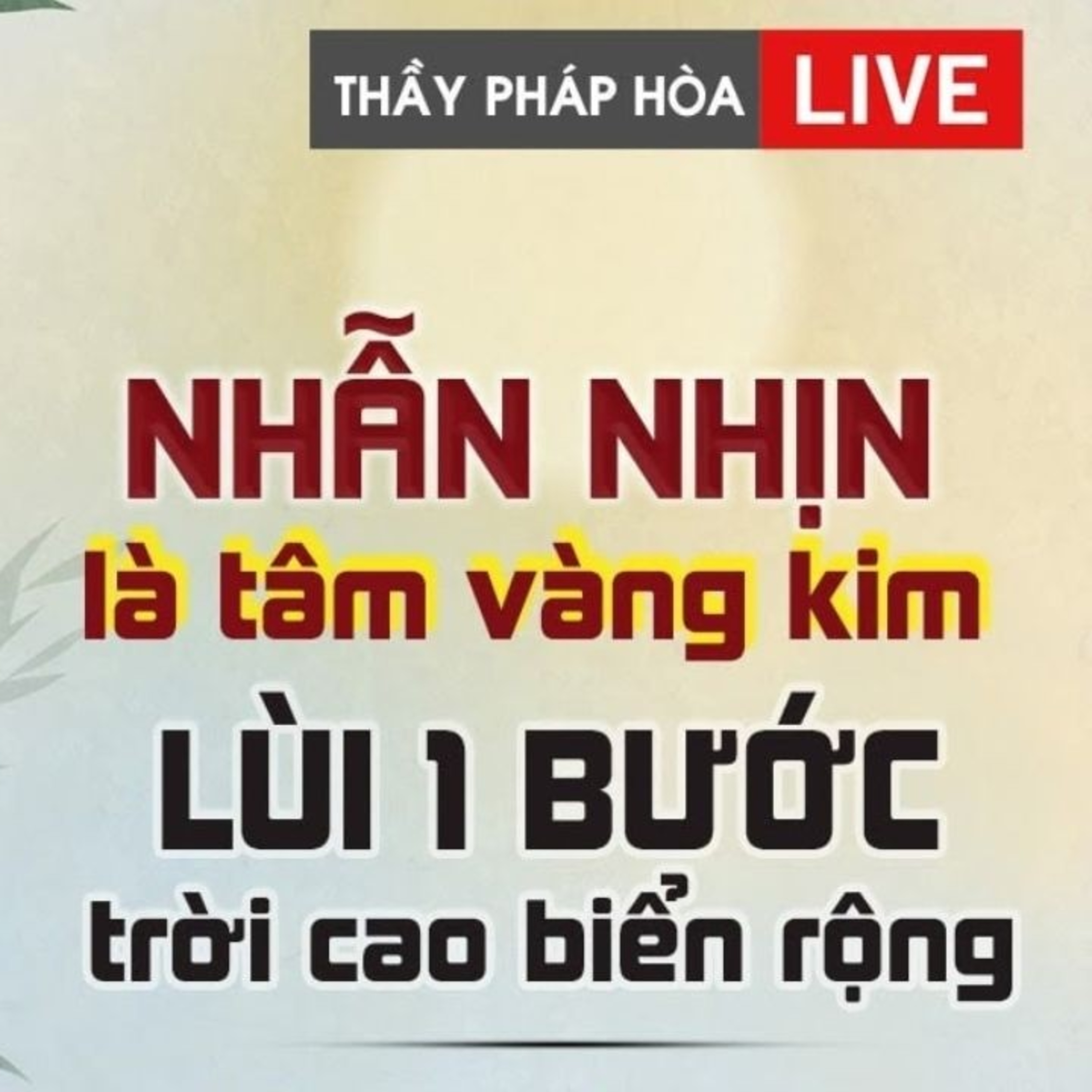 Nhẫn Nhịn là tâm vàng kim, lùi một bước trời cao biển rộng - Thầy Thích Pháp Hòa episode artwork