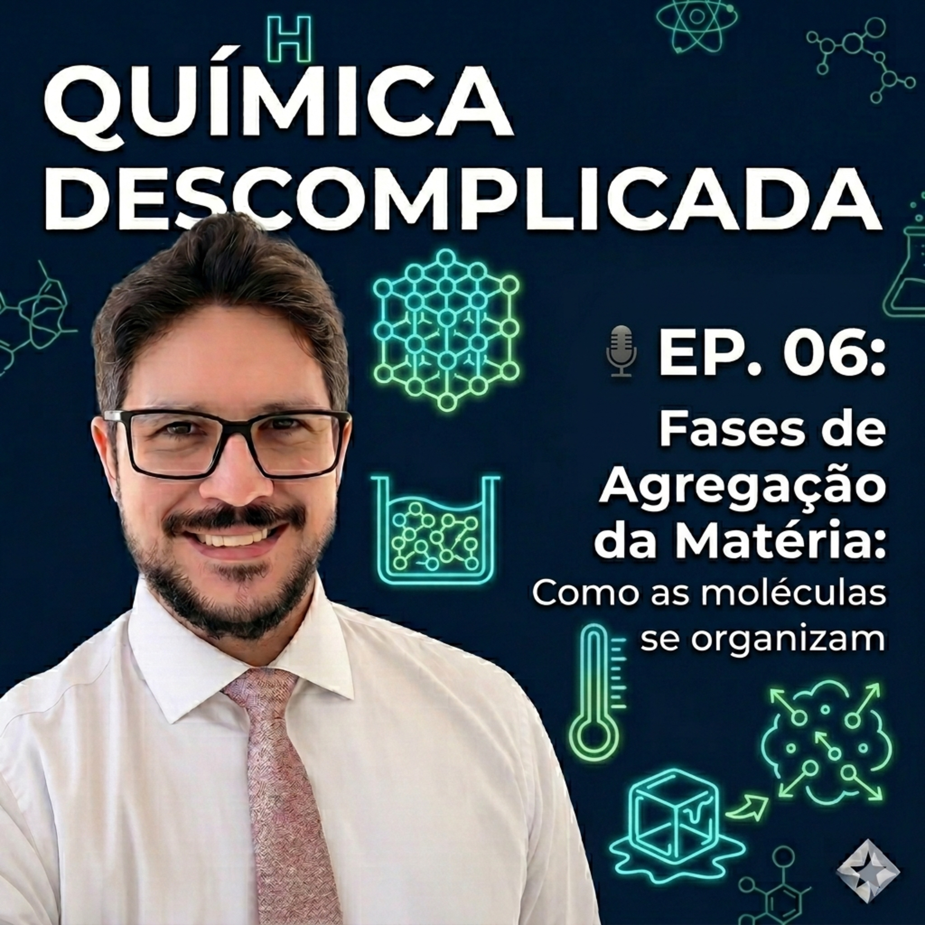 🎙️EP-06 QG-06 Fases de agregação da matéria: como as moléculas se organizam episode artwork