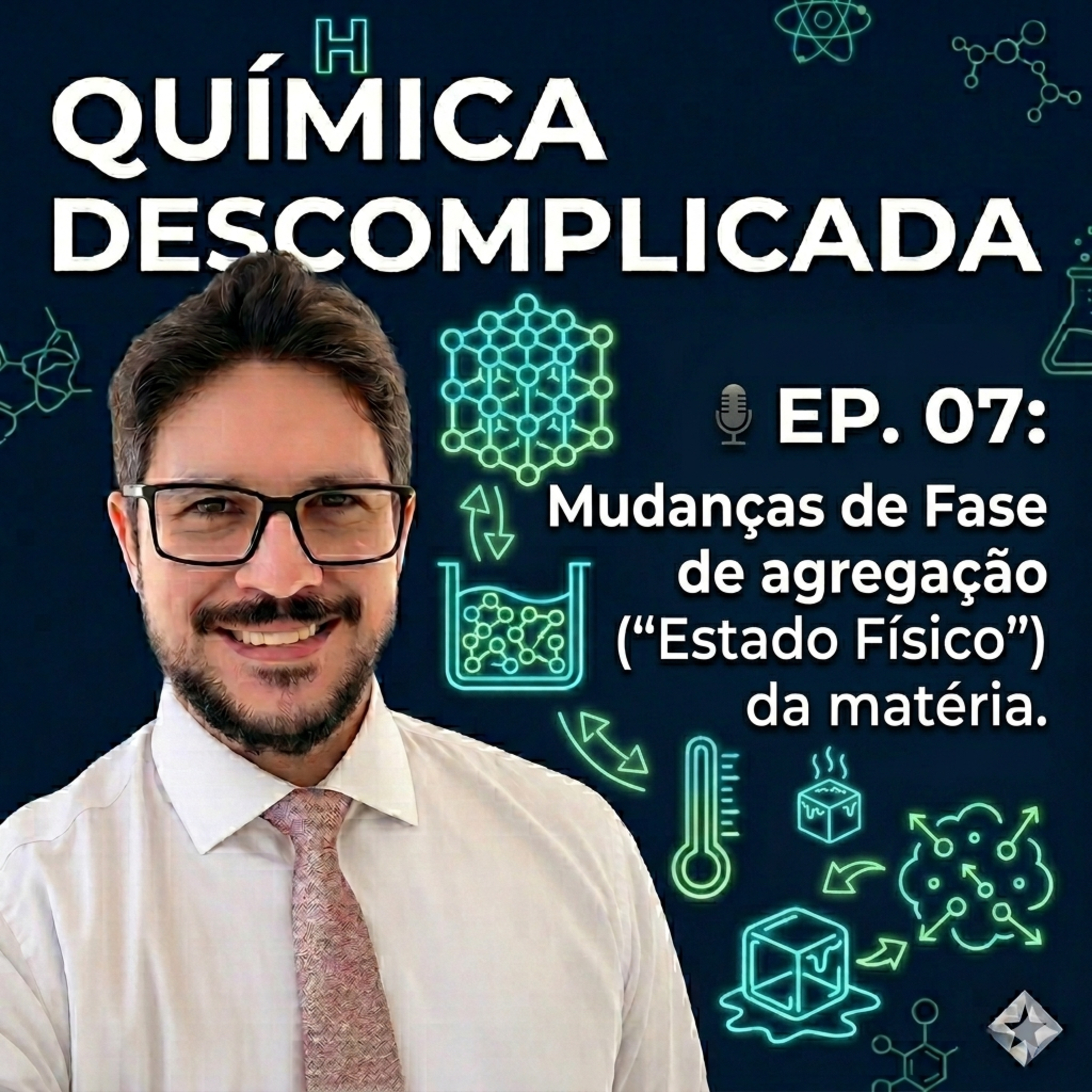 🎙️ EP-07 QG-07 Mudança de fase: a influência da energia na organização das moléculas? episode artwork
