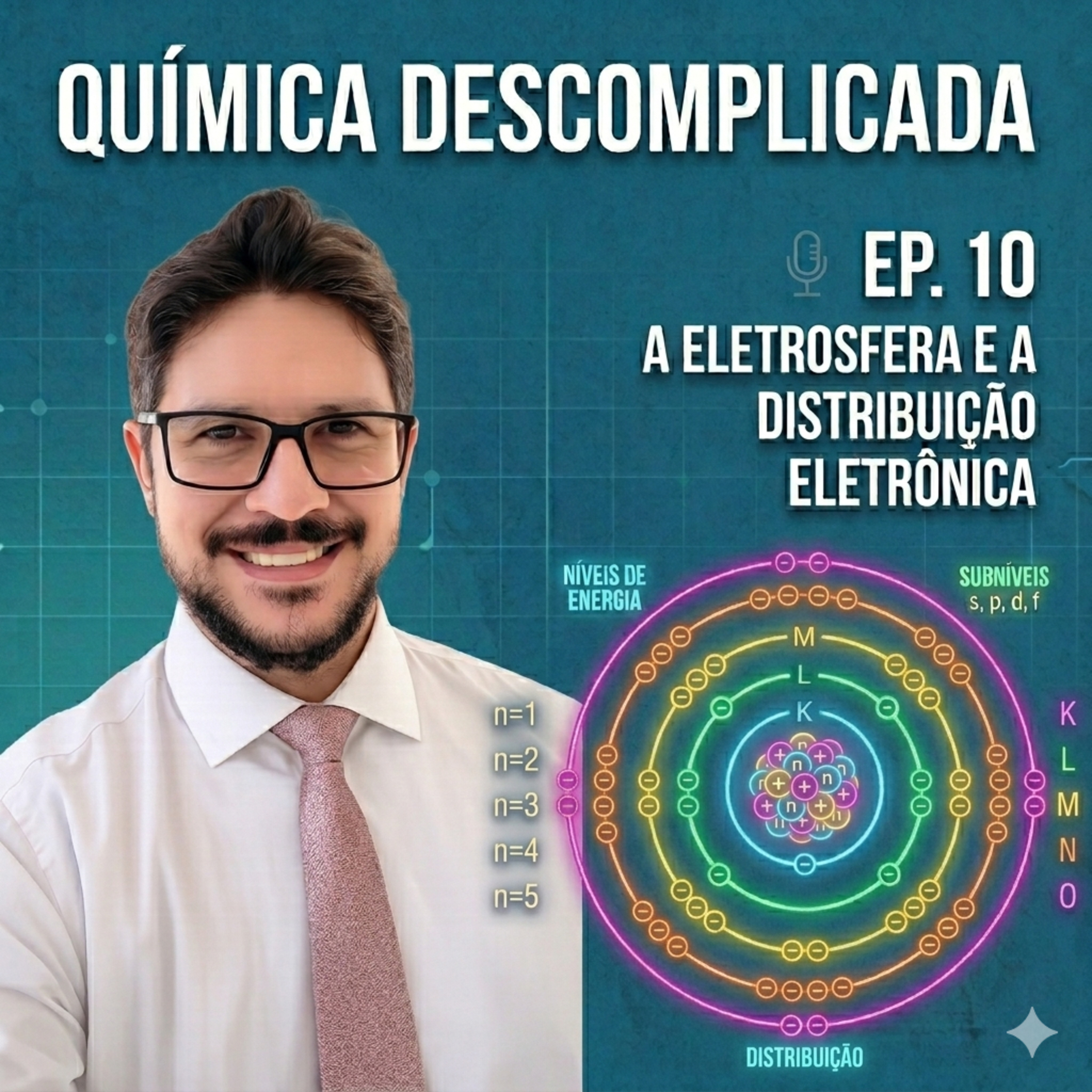 🎙️ EP-10 QG-10 A eletrosfera e a distribuição eletrônica  episode artwork