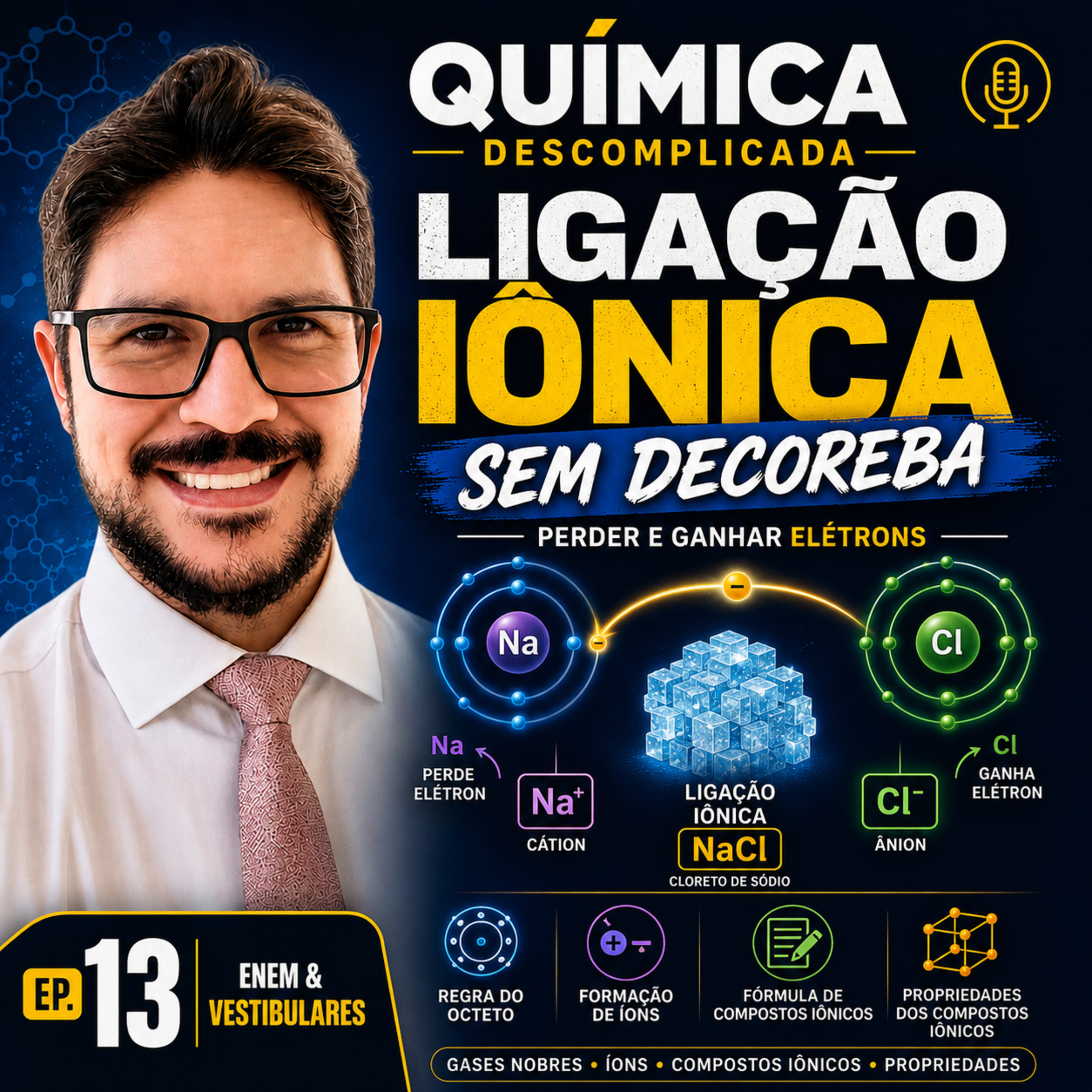🎙️ EP-13 QG-13 Ligação iônica: por que os átomo se ligam? episode artwork