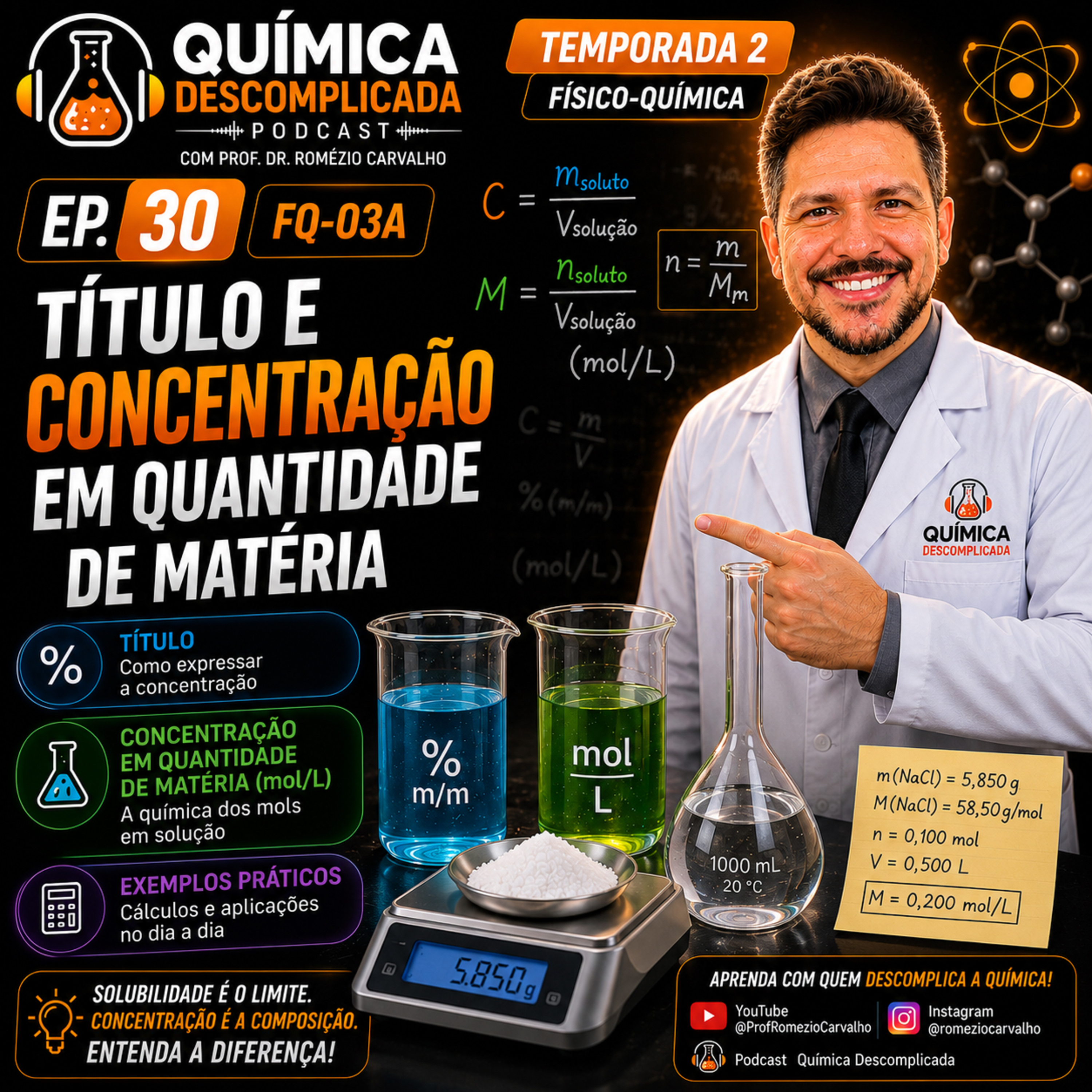 ️ EP-30 FQ-03A: SOLUÇÕES 3: Concentração das Soluções. episode artwork