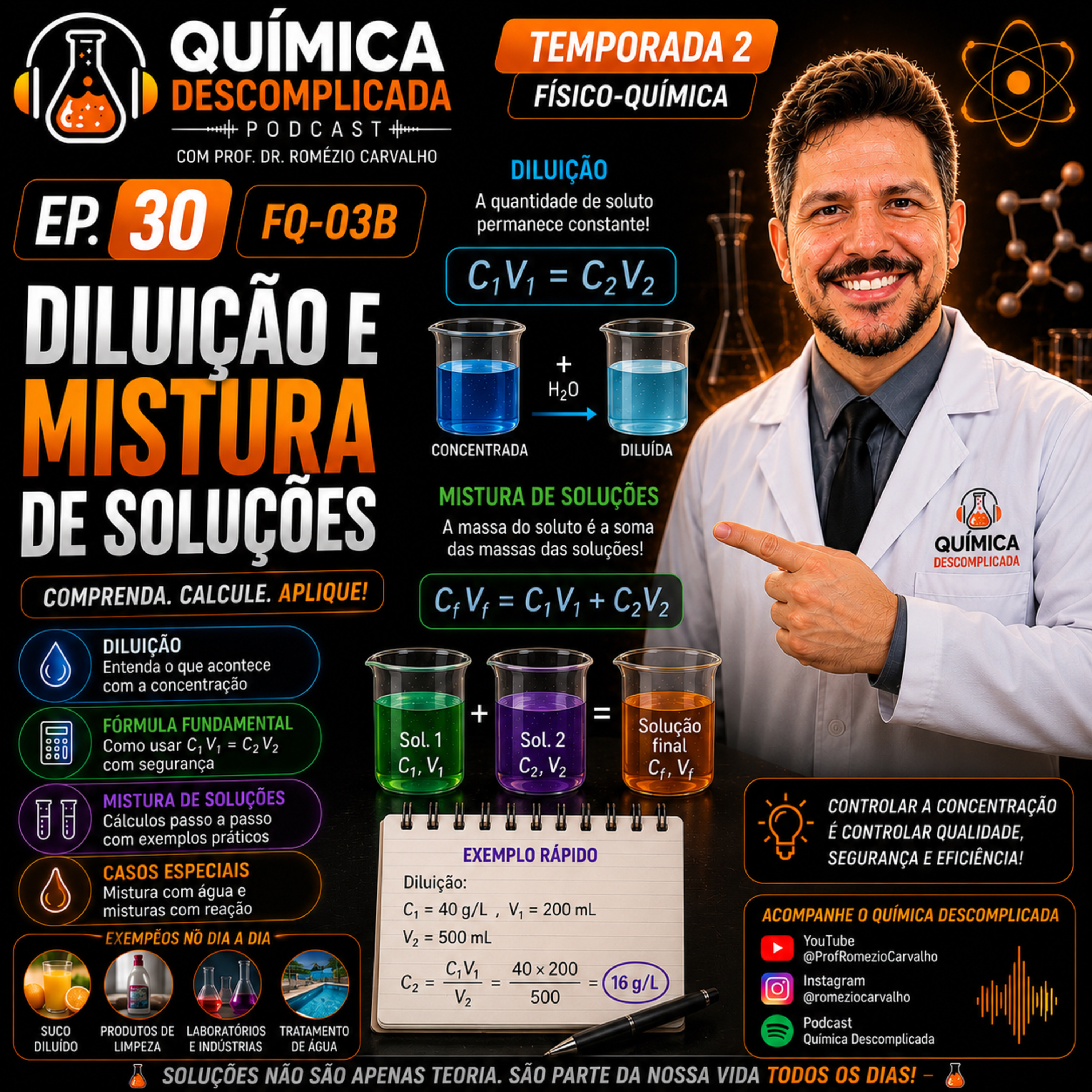 ️EP-30 FQ-03B: SOLUÇÕES 3: diluição e mistura de soluções. episode artwork