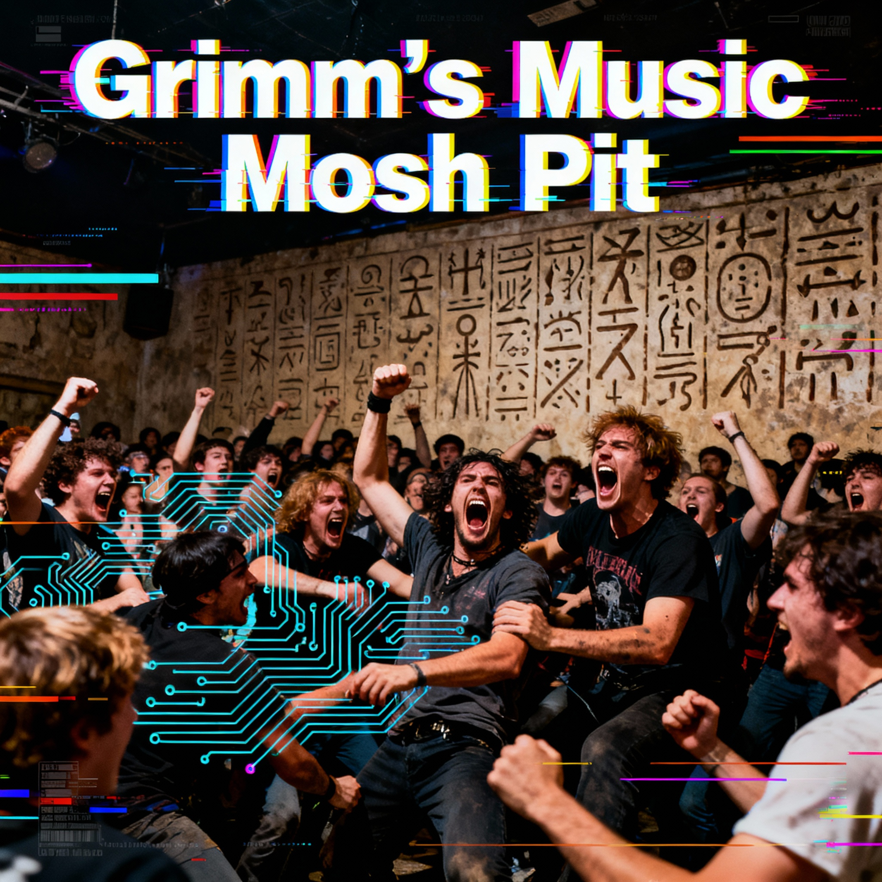 Grimm’s Music Mosh Pit, blended with today’s trending music news episode artwork