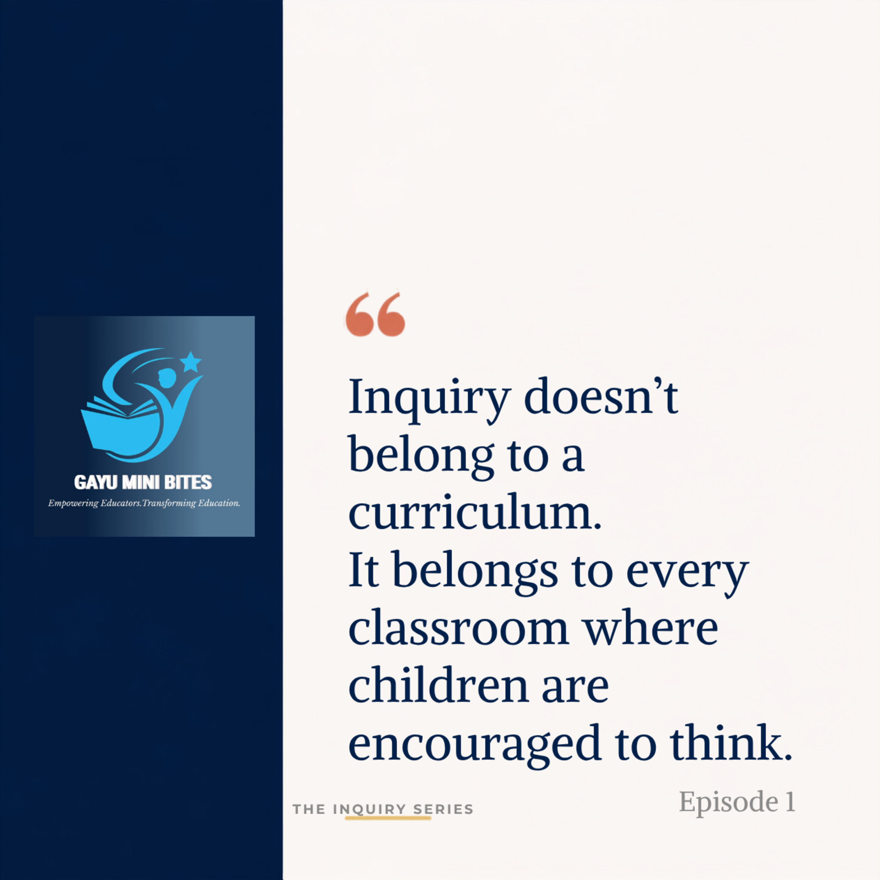 Inquiry Beyond the Curriculum: The Secret to Classrooms Students Love episode artwork