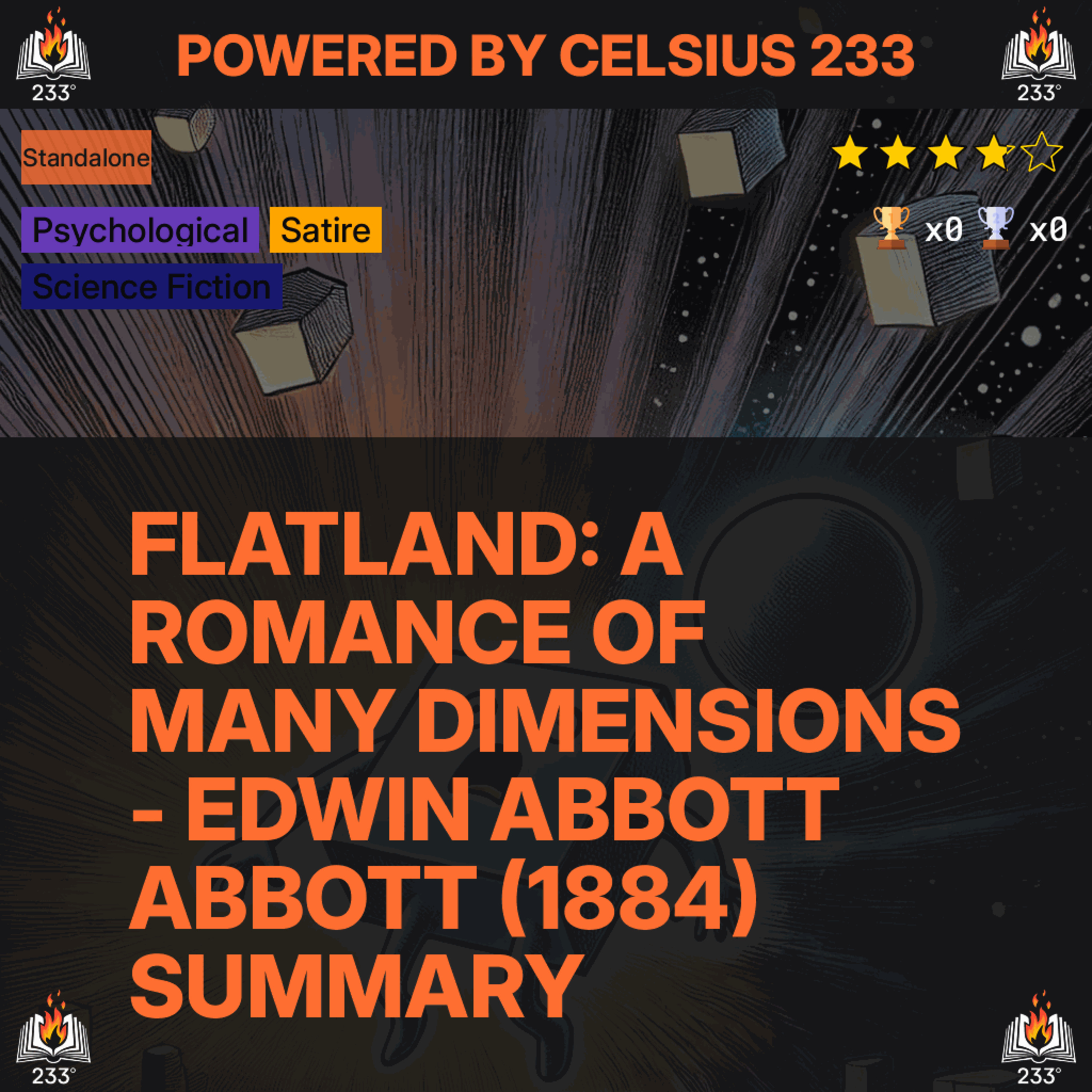 Flatland: A Romance of Many Dimensions - Edwin Abbott Abbott (1884) Summary