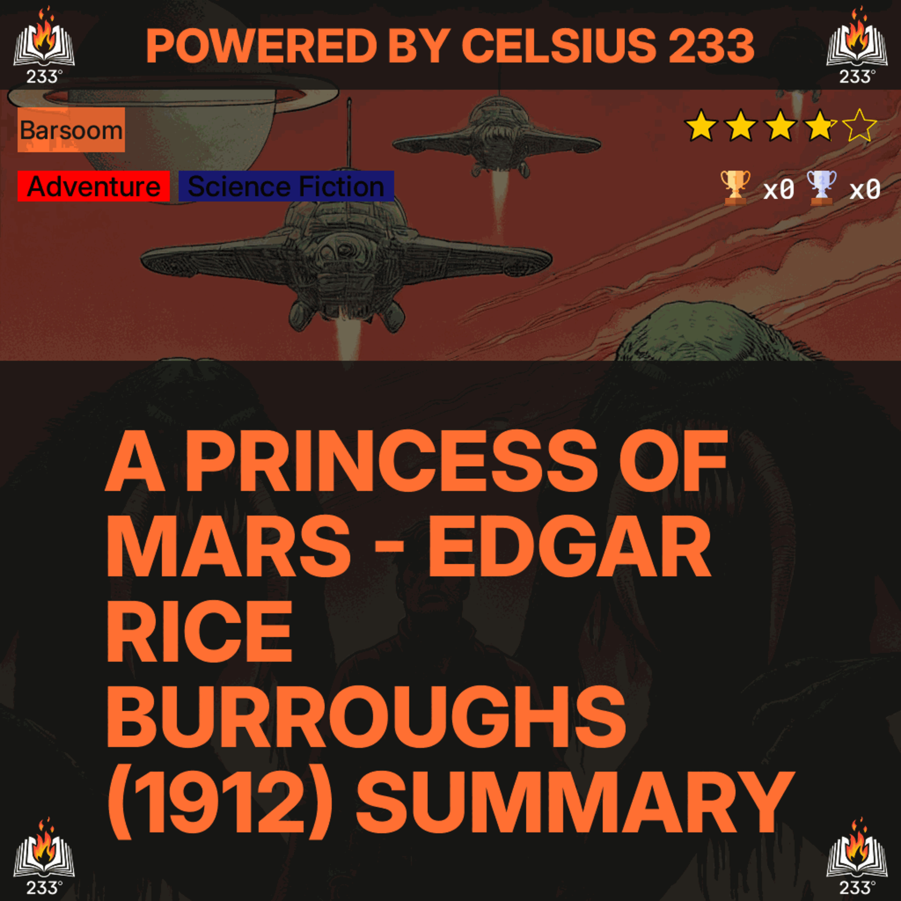 A Princess of Mars - Edgar Rice Burroughs (1912) Summary (Barsoom - 1)