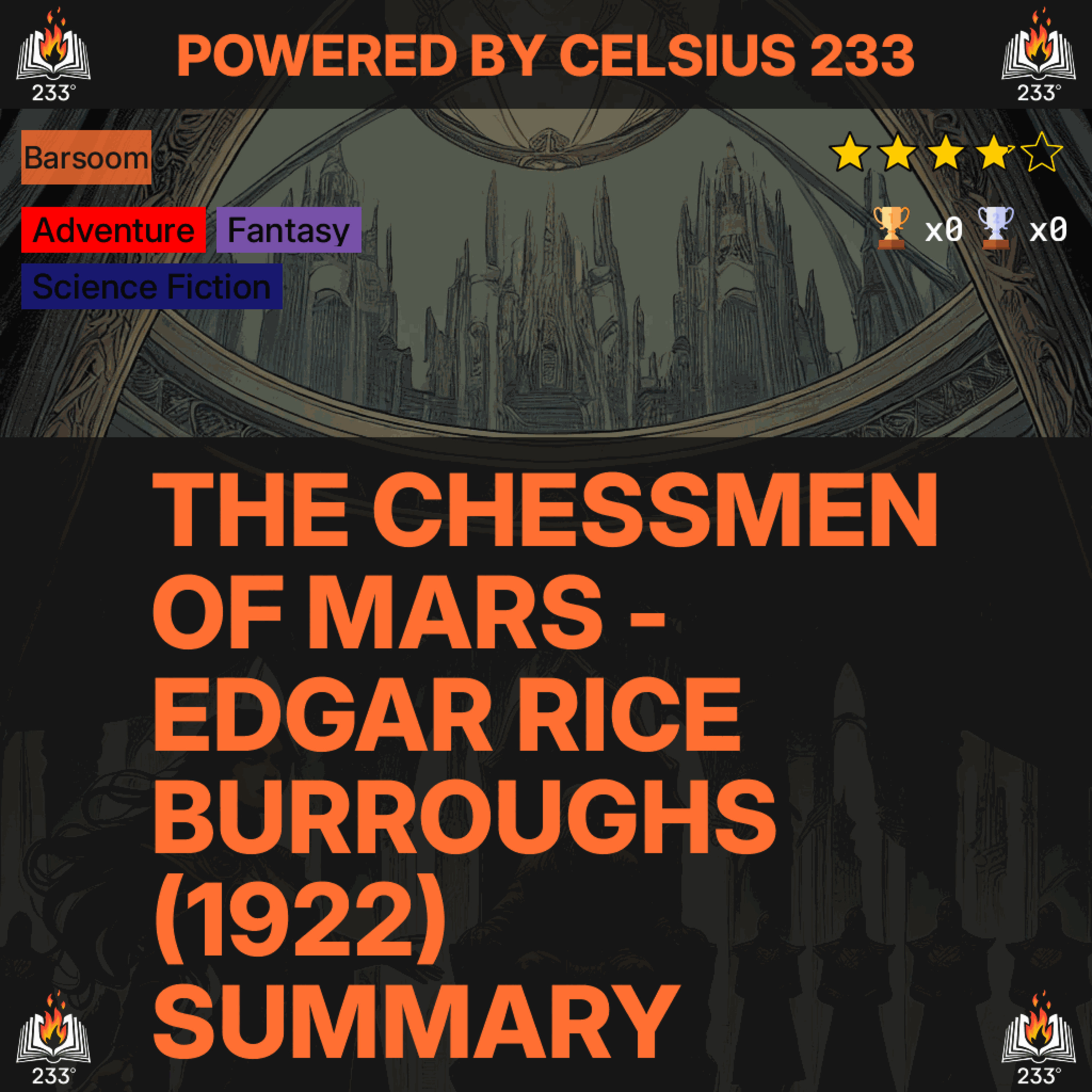 The Chessmen of Mars - Edgar Rice Burroughs (1922) Summary (Barsoom - 5)
