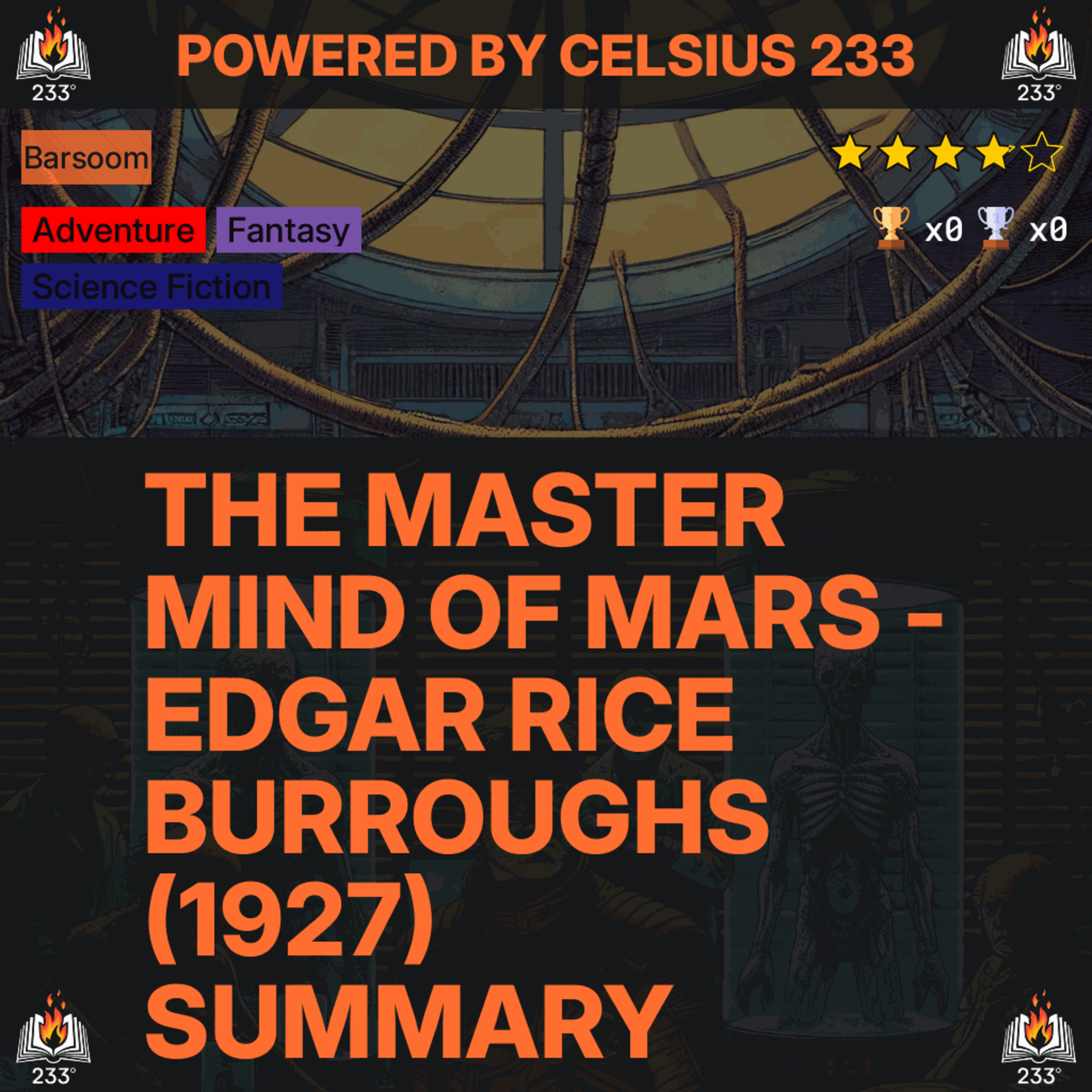 The Master Mind of Mars - Edgar Rice Burroughs (1927) Summary (Barsoom - 6)