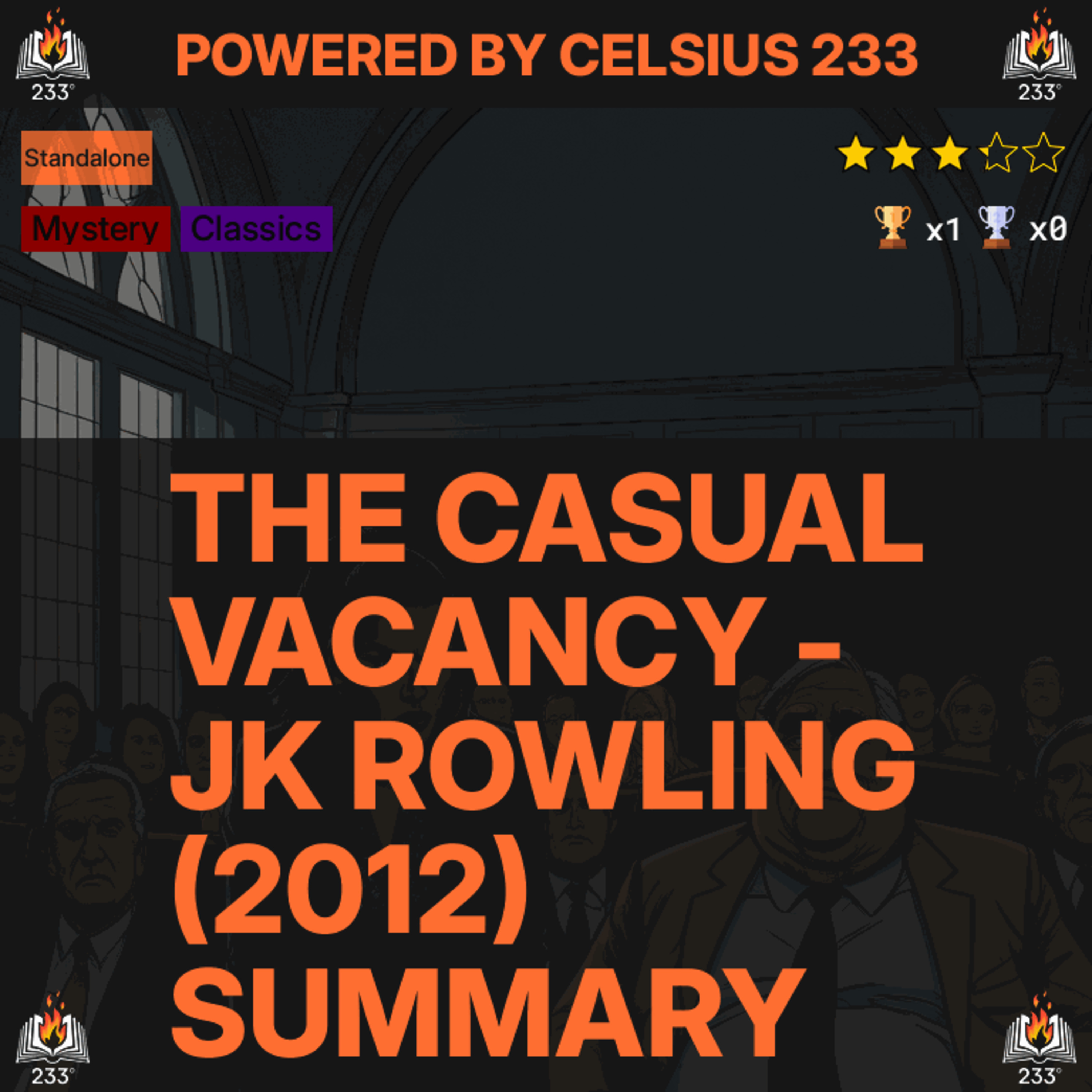 The Casual Vacancy - JK Rowling (2012) Summary - 3.31 ⭐️