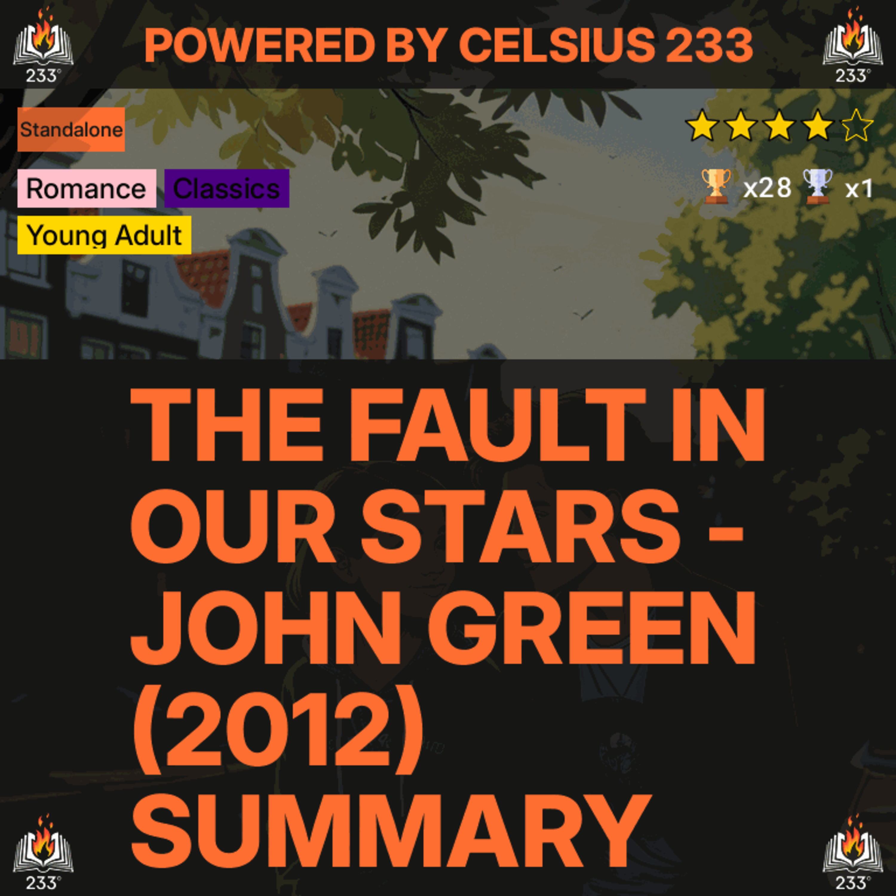 The Fault in Our Stars - John Green (2012) Summary - 4.13 ⭐️