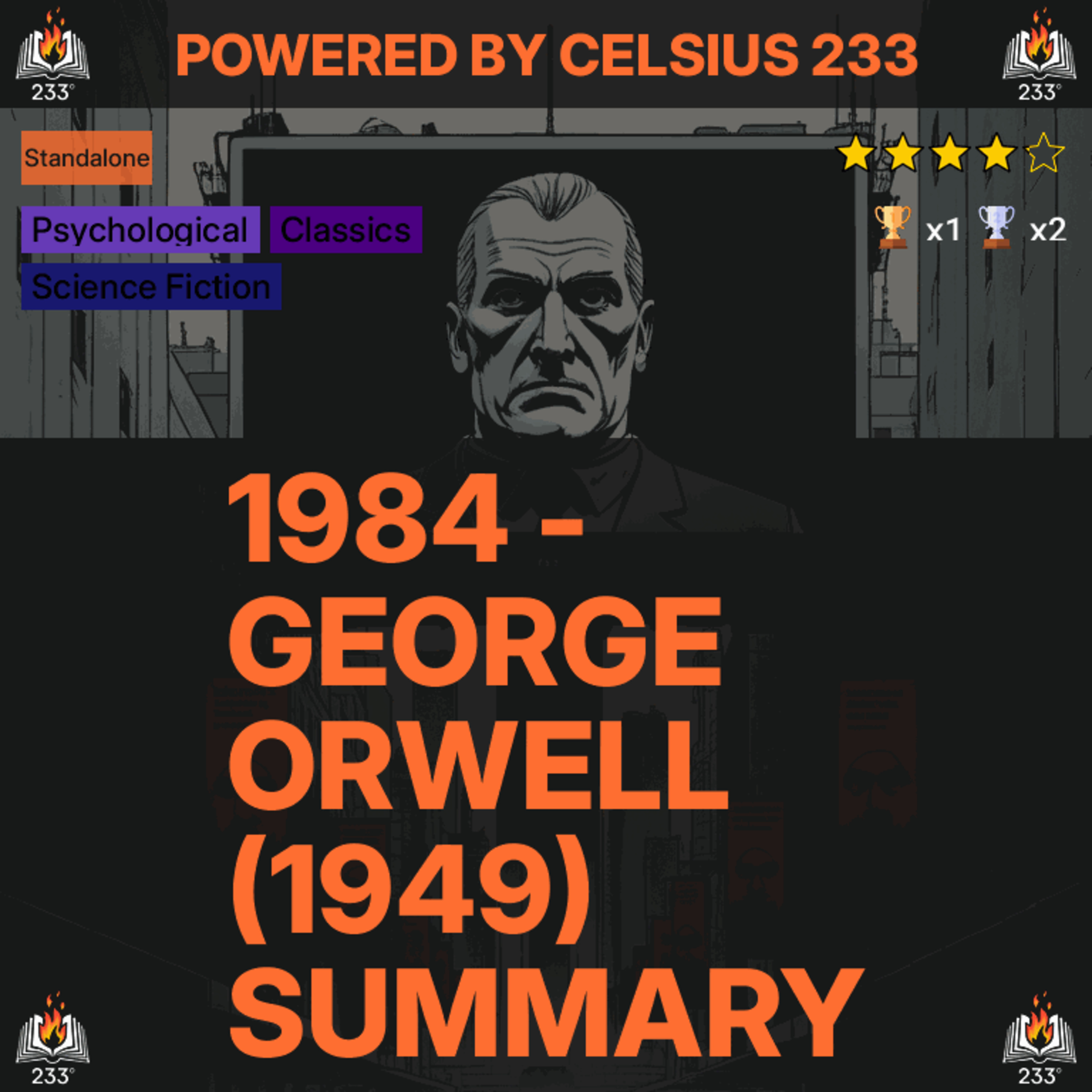 1984 - George Orwell (1949) Summary - 4.19 ⭐️