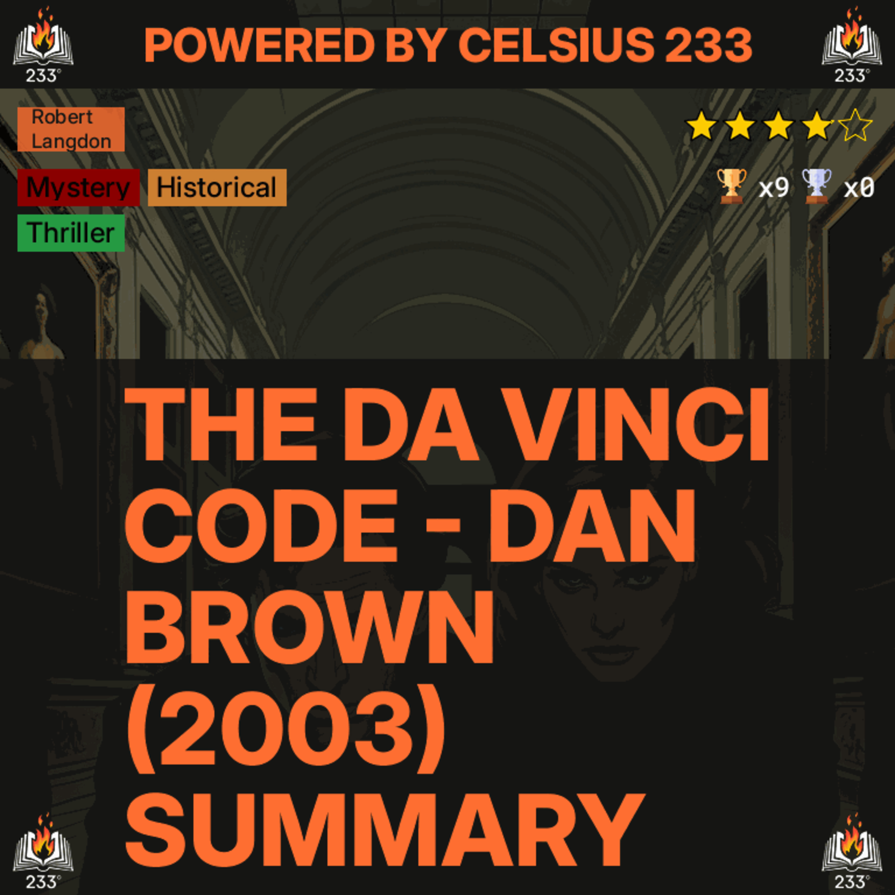 The Da Vinci Code - Dan Brown (2003) Summary (Robert Langdon - 2) - 3.92 ⭐️
