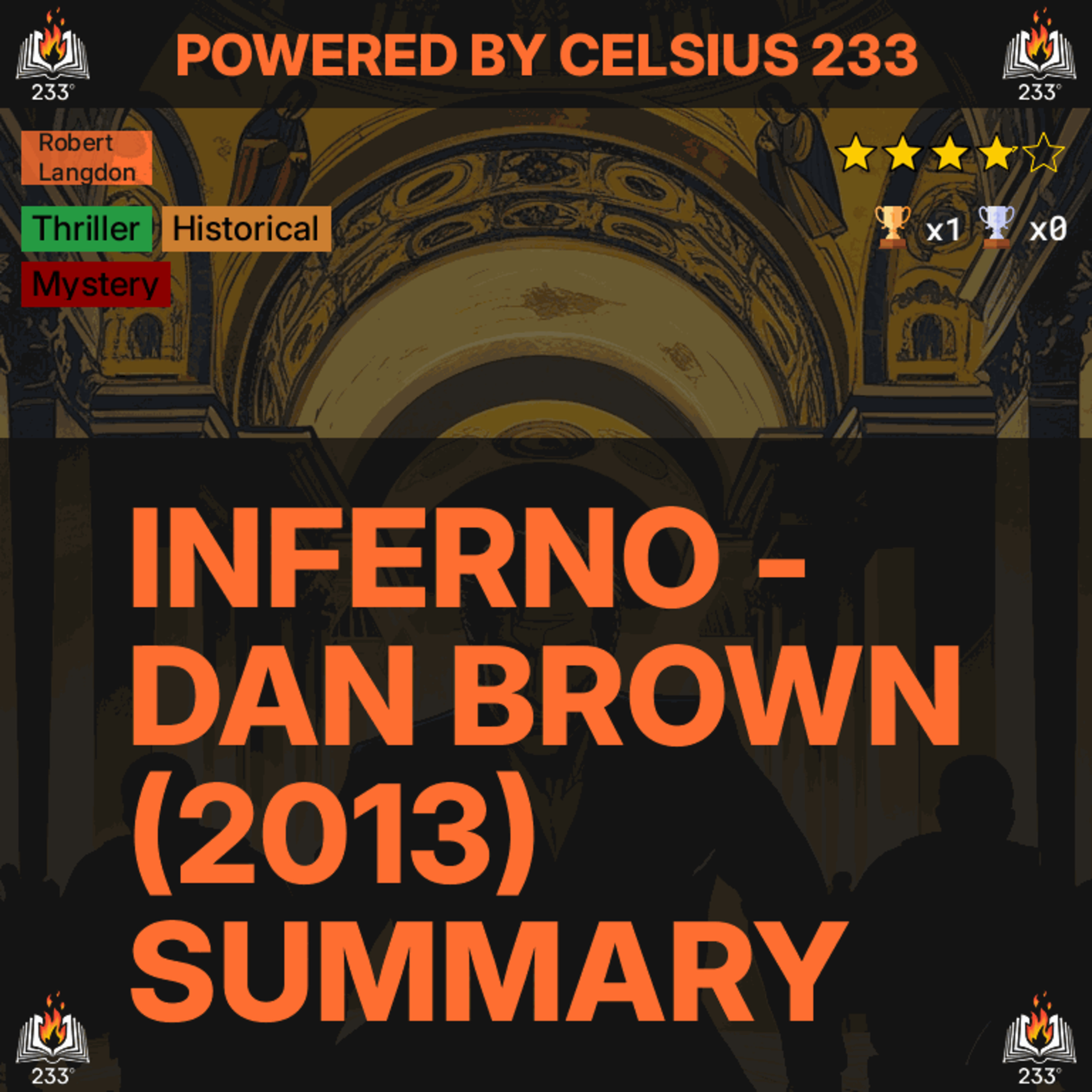 Inferno - Dan Brown (2013) Summary (Robert Langdon - 4) - 3.89 ⭐️