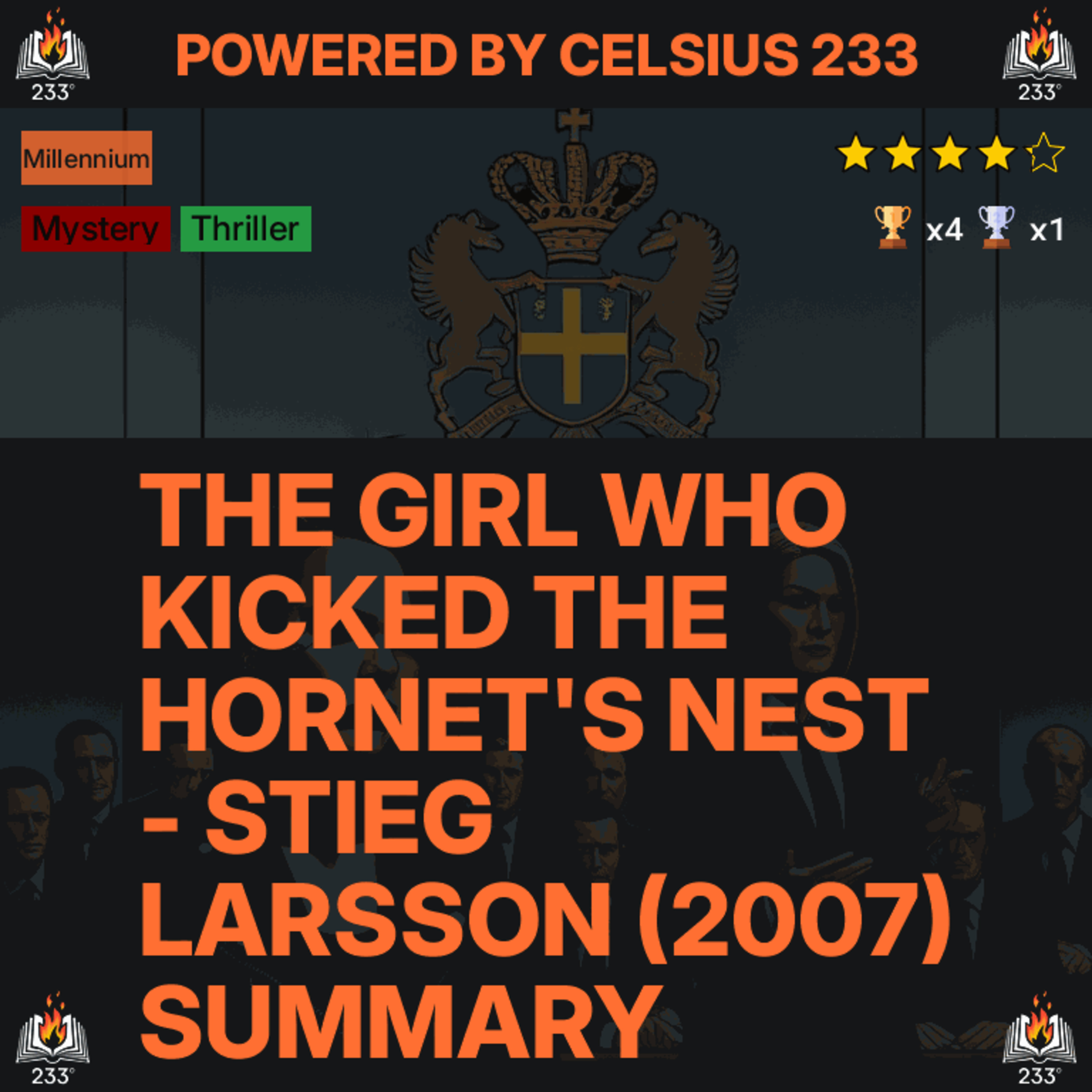 The Girl Who Kicked the Hornet's Nest - Stieg Larsson (2007) Summary (Millennium - 3) - 4.24 ⭐️