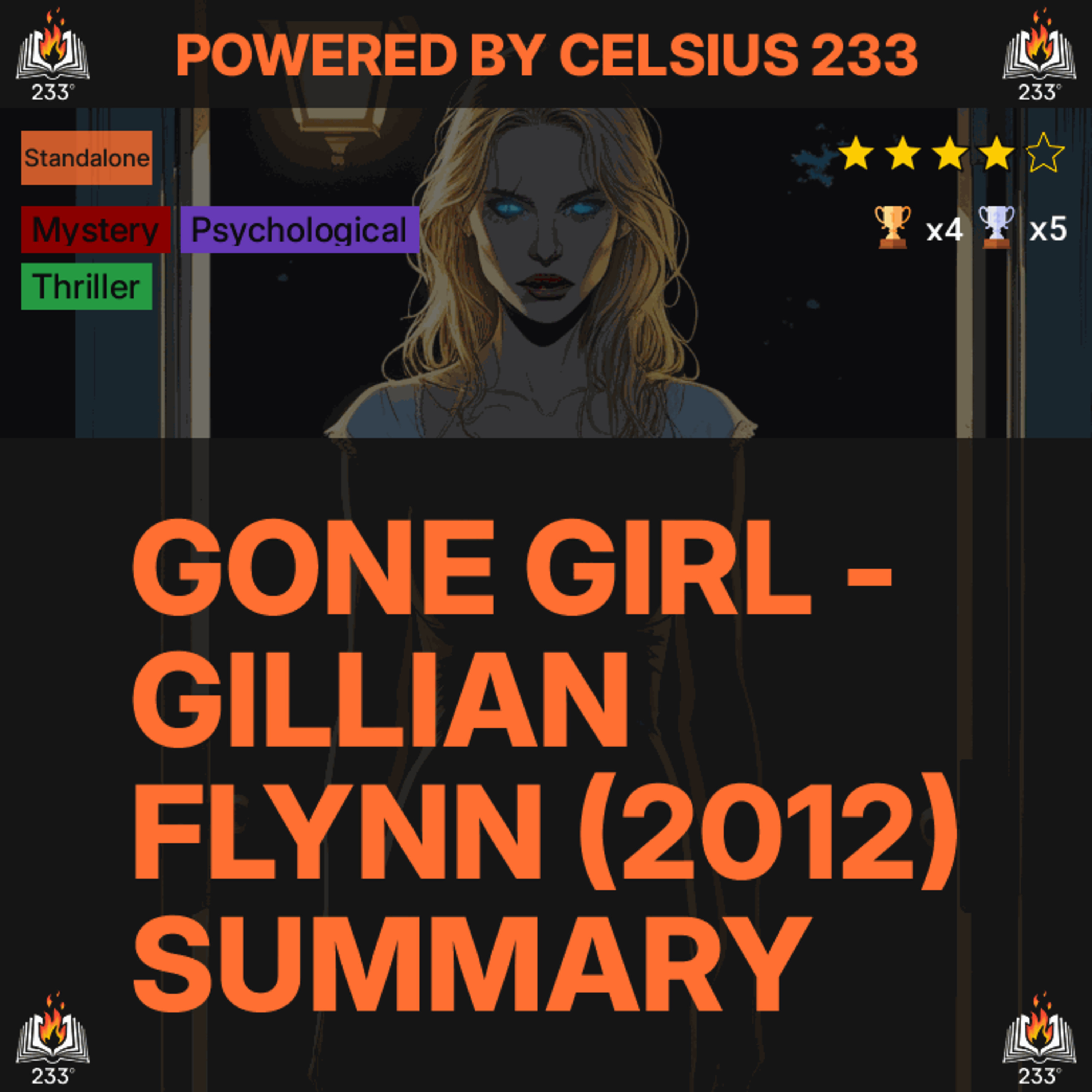 Gone Girl - Gillian Flynn (2012) Summary - 4.14 ⭐️