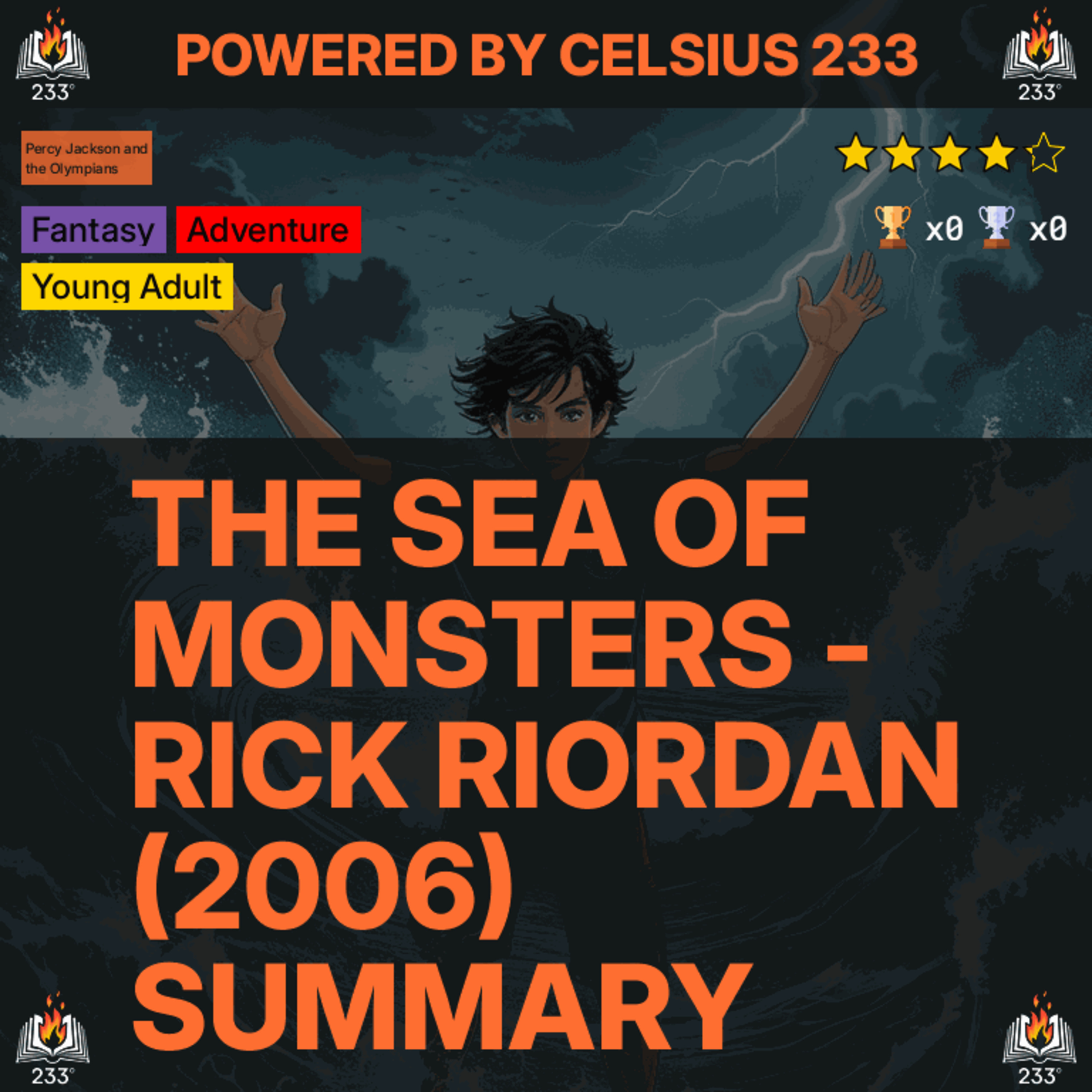 The Sea of Monsters - Rick Riordan (2006) Summary (Percy Jackson and the Olympians - 2) - 4.24 ⭐️