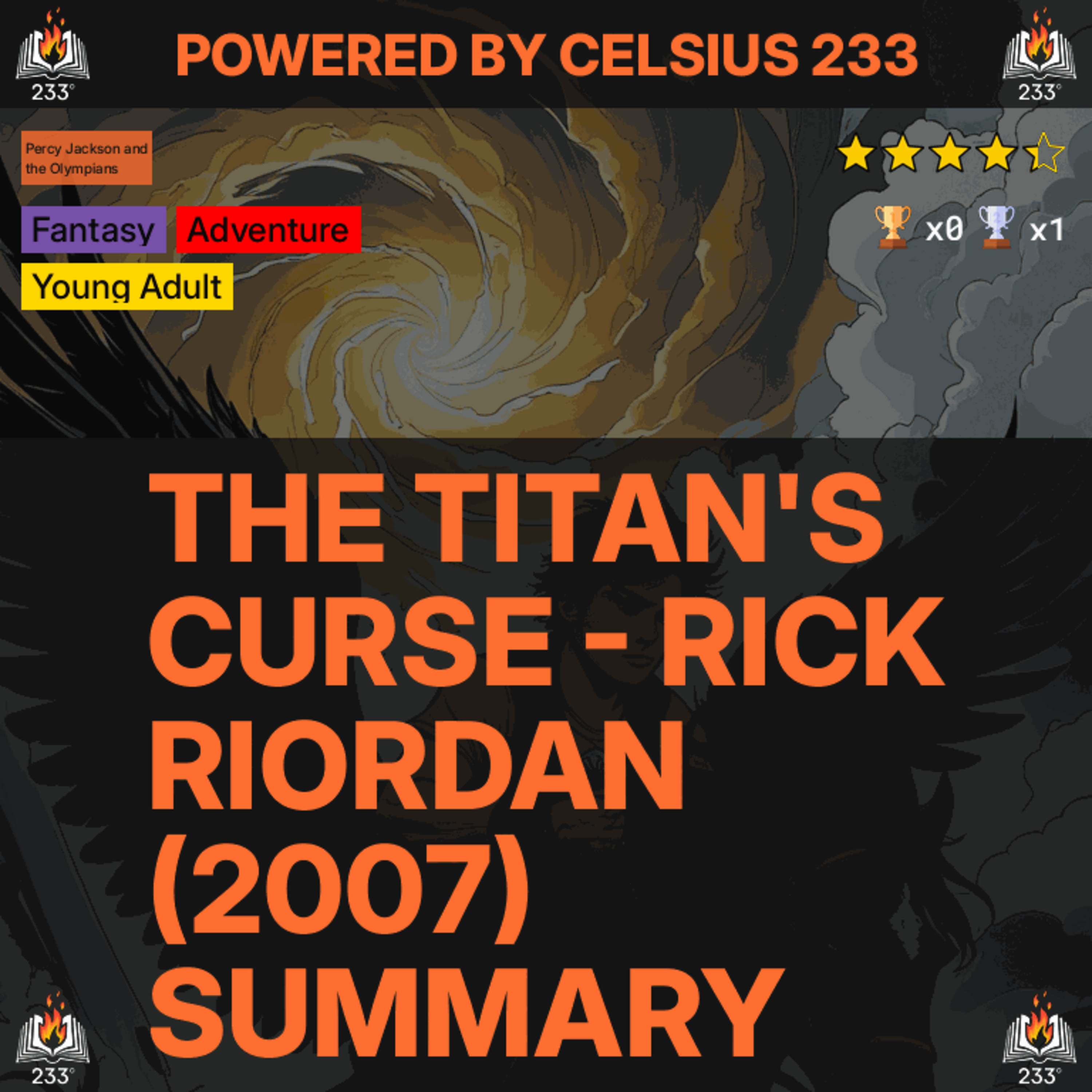 The Titan's Curse - Rick Riordan (2007) Summary (Percy Jackson and the Olympians - 3) - 4.37 ⭐️