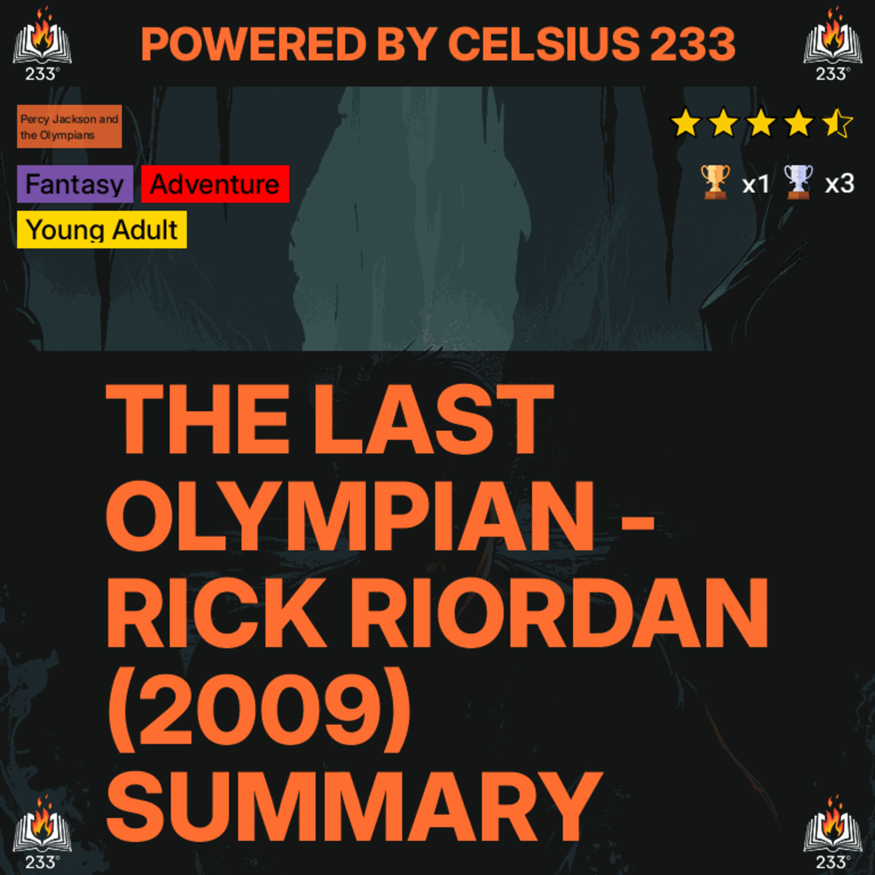 The Last Olympian - Rick Riordan (2009) Summary (Percy Jackson and the Olympians - 5) - 4.55 ⭐️