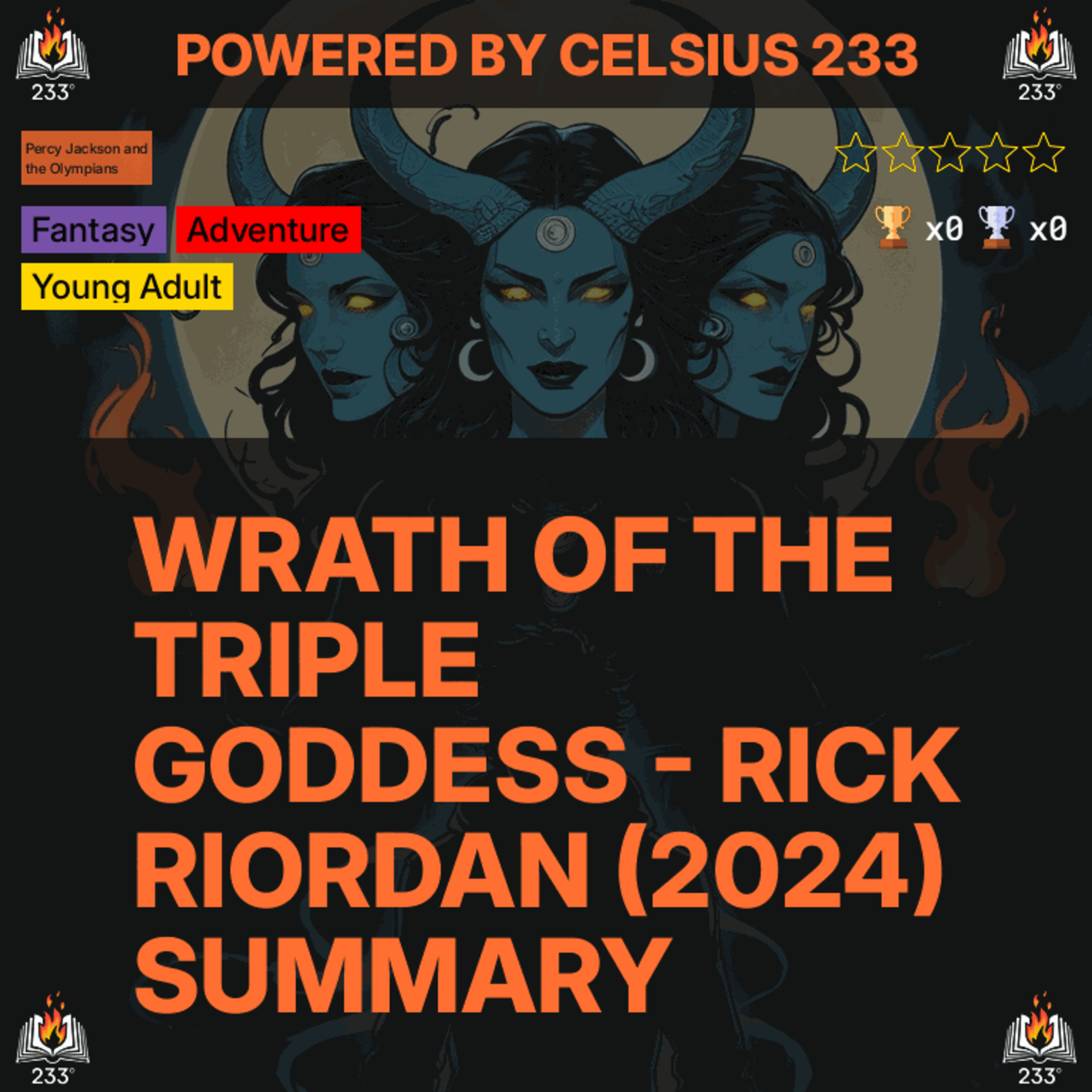 Wrath of the Triple Goddess - Rick Riordan (2024) Summary (Percy Jackson and the Olympians - 7) - 4.13 ⭐️