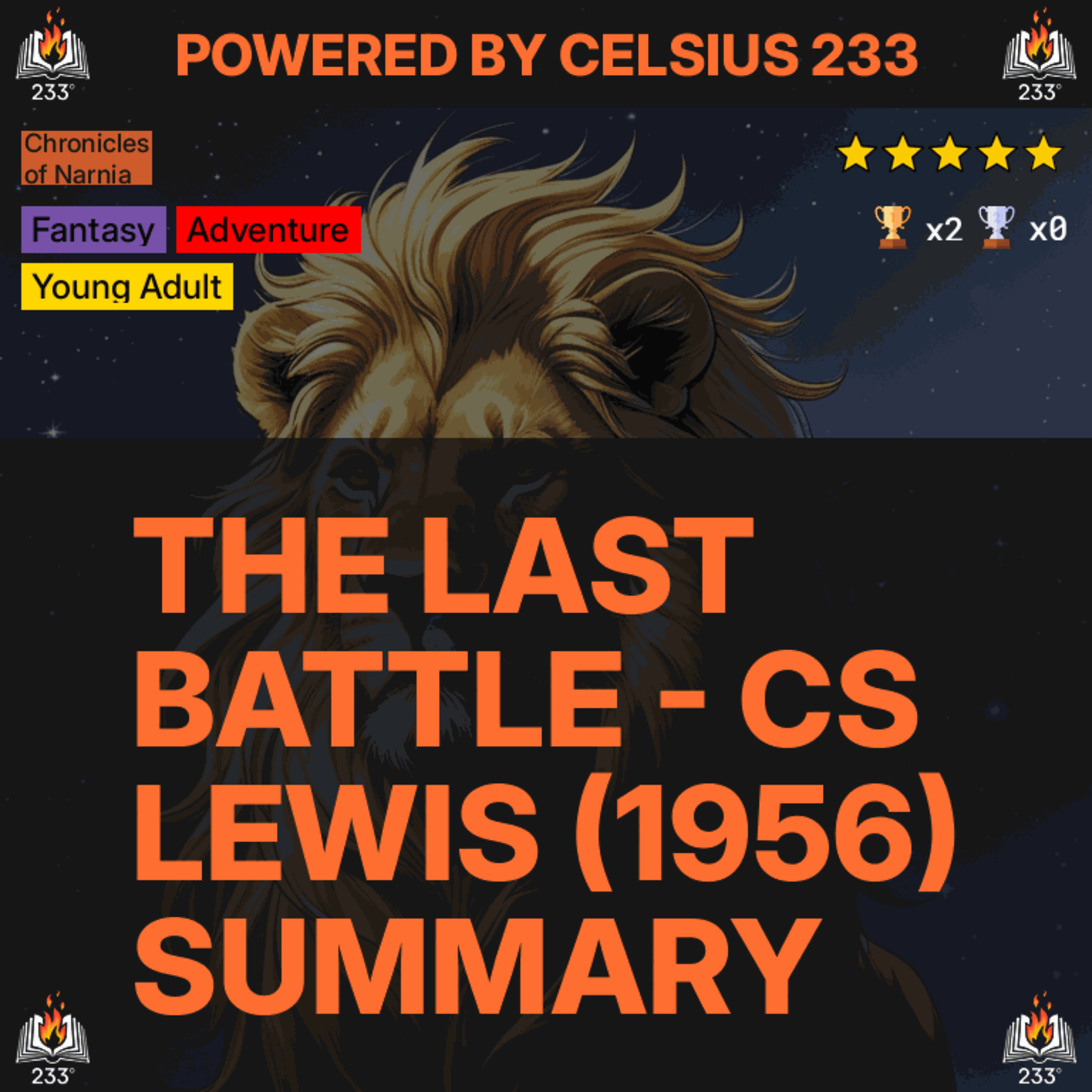 The Last Battle - CS Lewis (1956) Summary (Chronicles of Narnia - 7) - 4.01 ⭐️