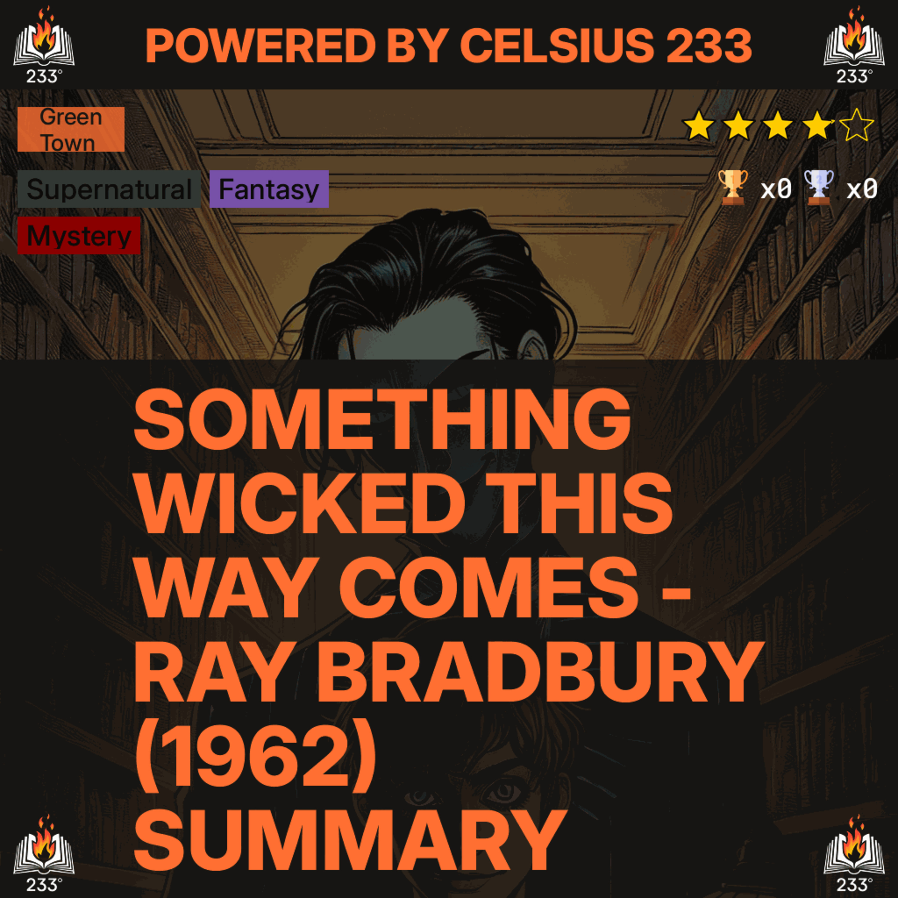Something Wicked This Way Comes - Ray Bradbury (1962) Summary (Green Town - 0) - 3.91 ⭐️