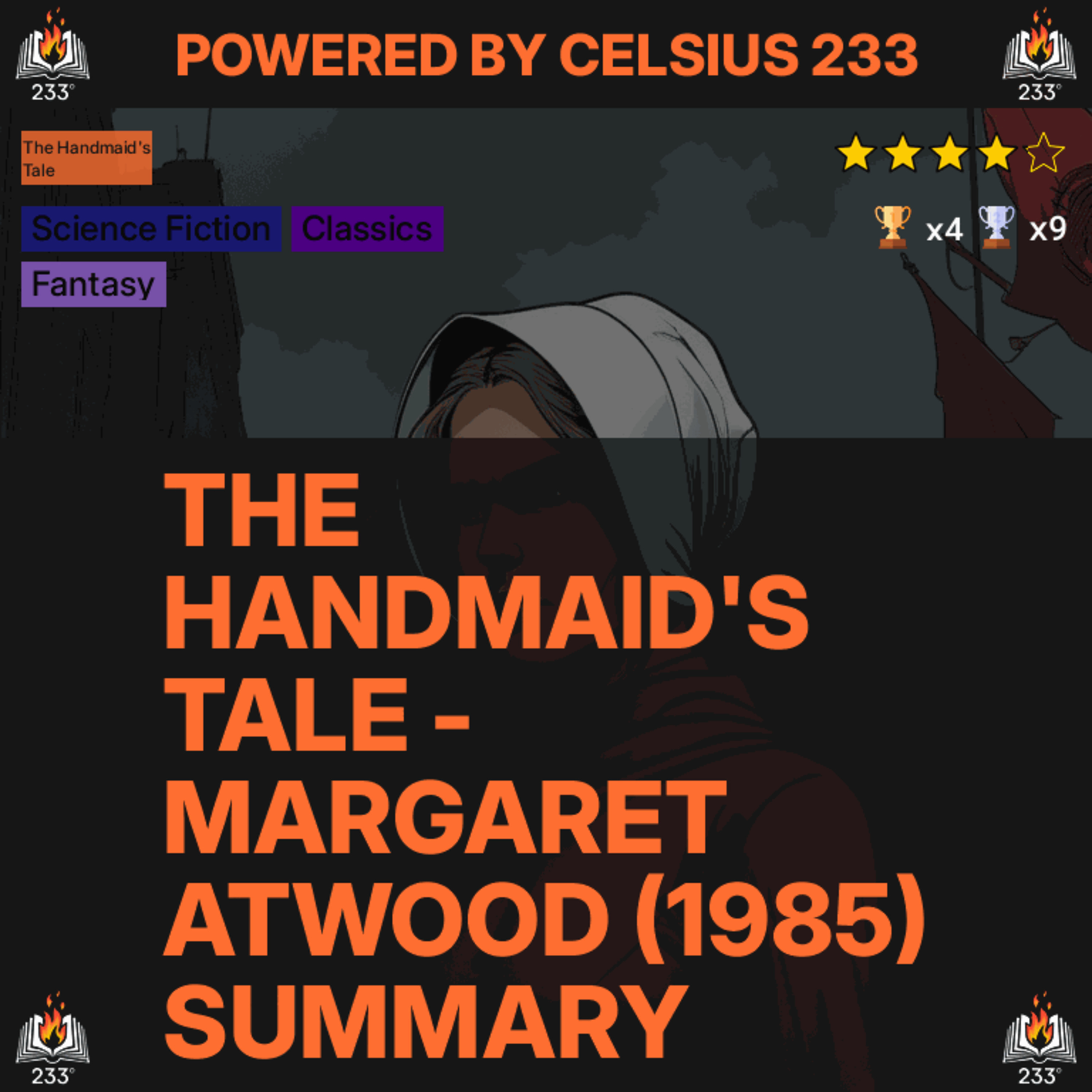 The Handmaid's Tale - Margaret Atwood (1985) Summary (The Handmaid's Tale - 1) - 4.14 ⭐️
