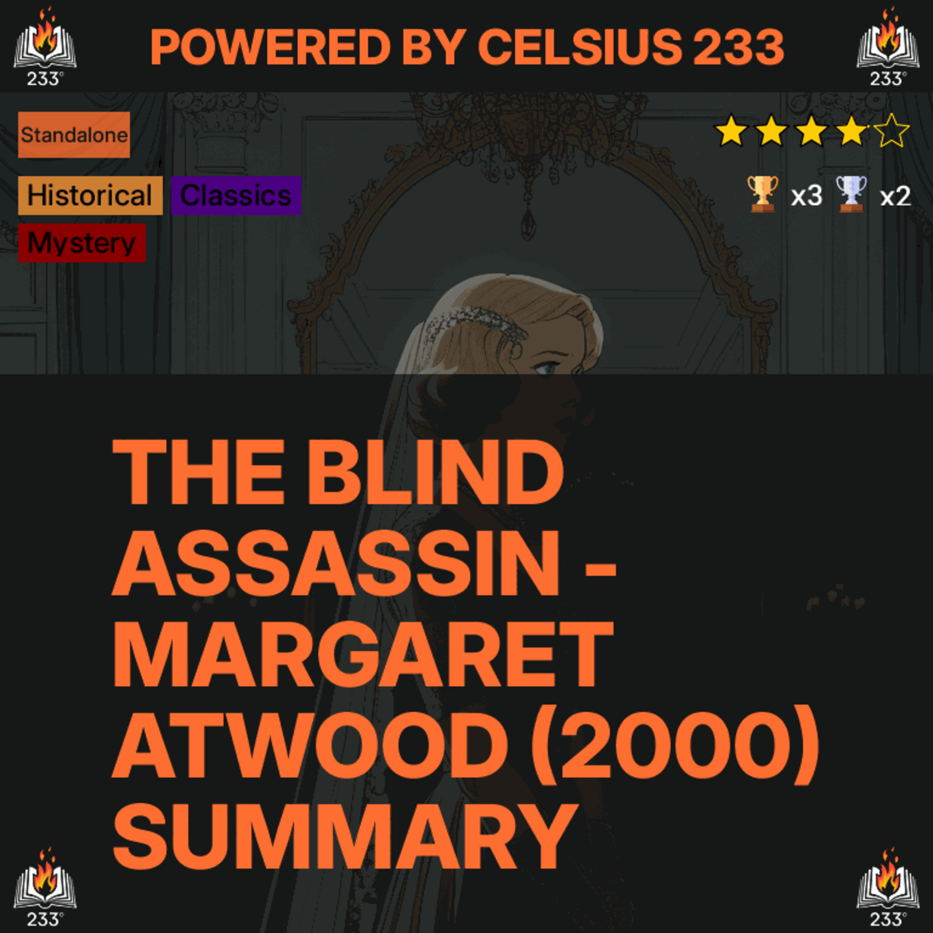 The Blind Assassin - Margaret Atwood (2000) Summary - 3.96 ⭐️