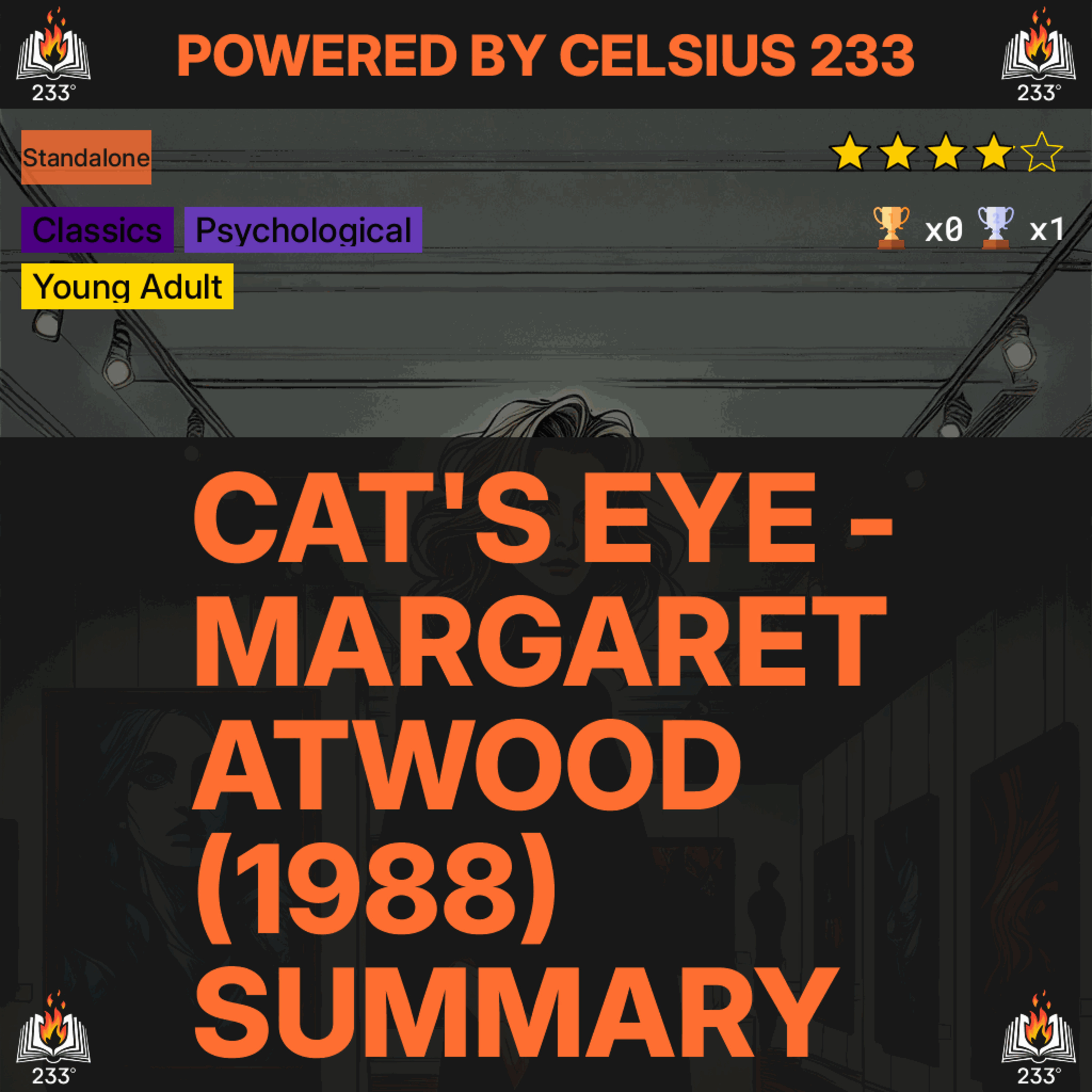 Cat's Eye - Margaret Atwood (1988) Summary - 3.95 ⭐️